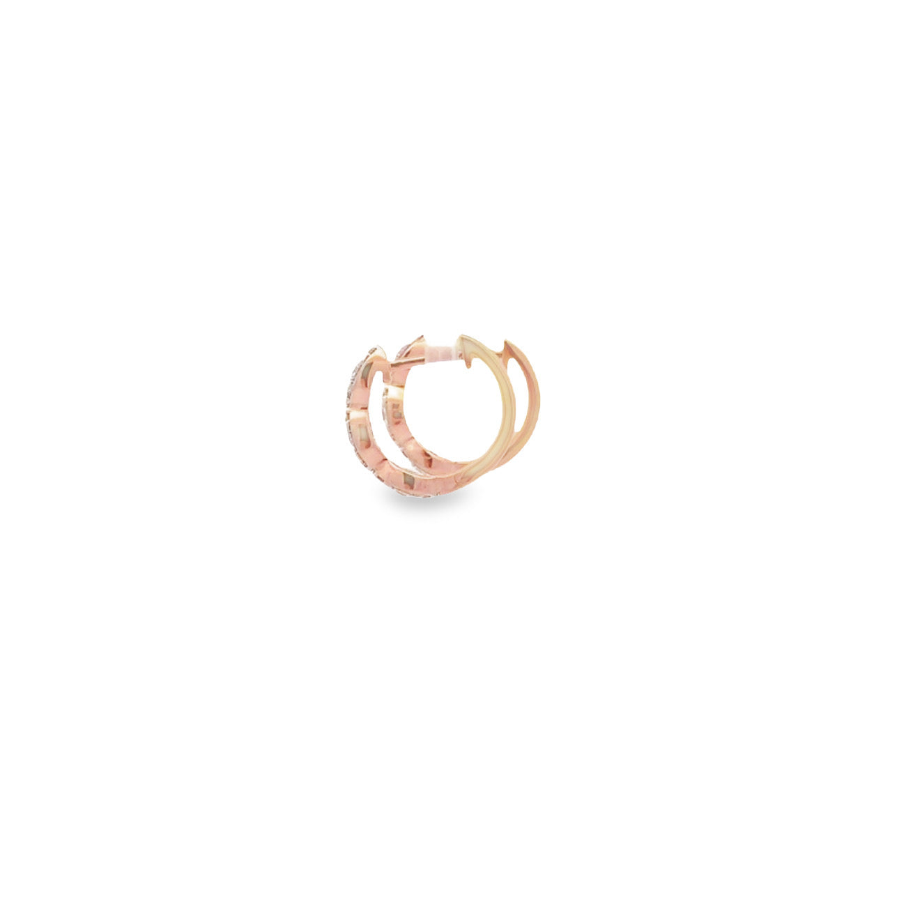 WD835 14kt marquise shape huggie hoop earring
