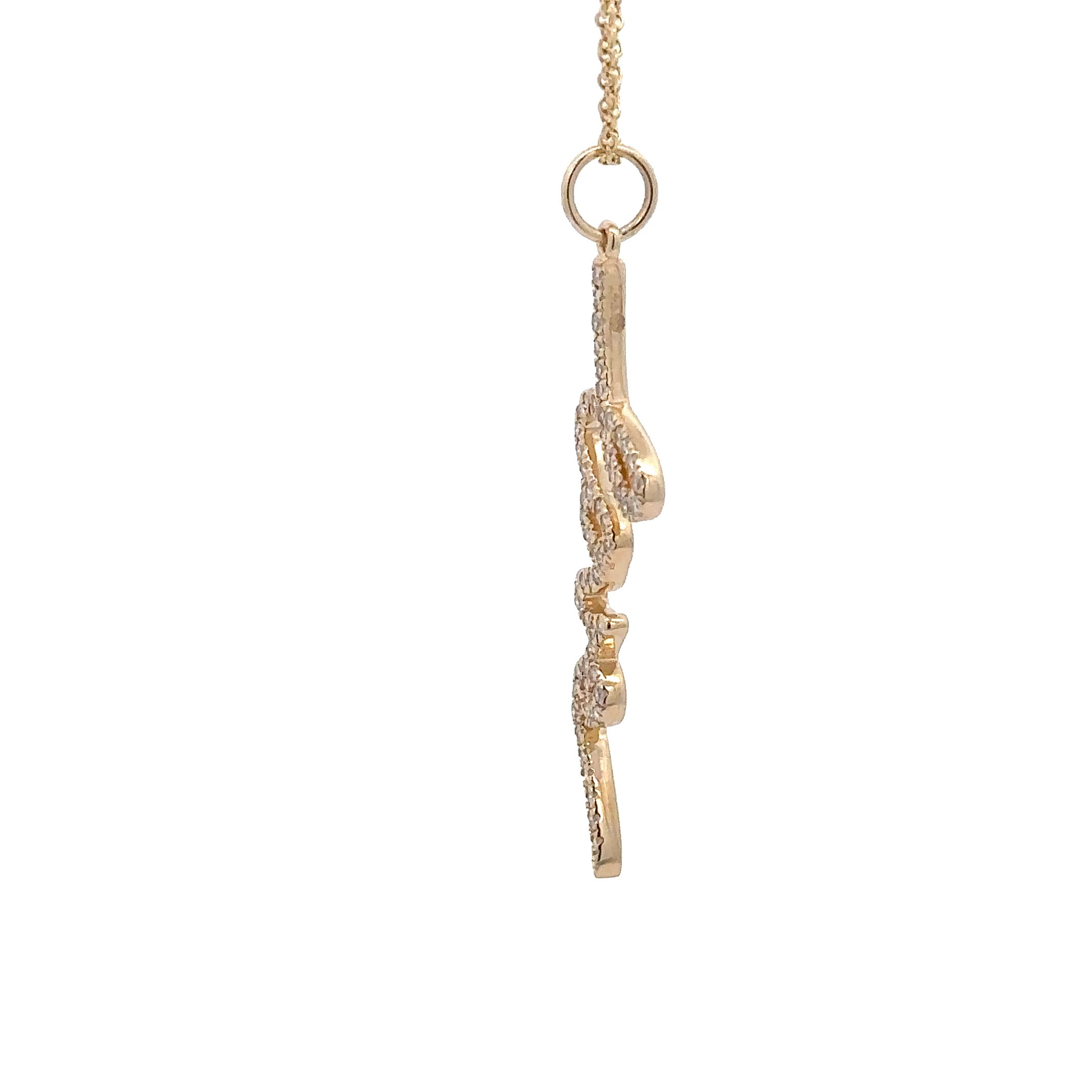 WD1798 14kt Gold Diamond Love Pendant