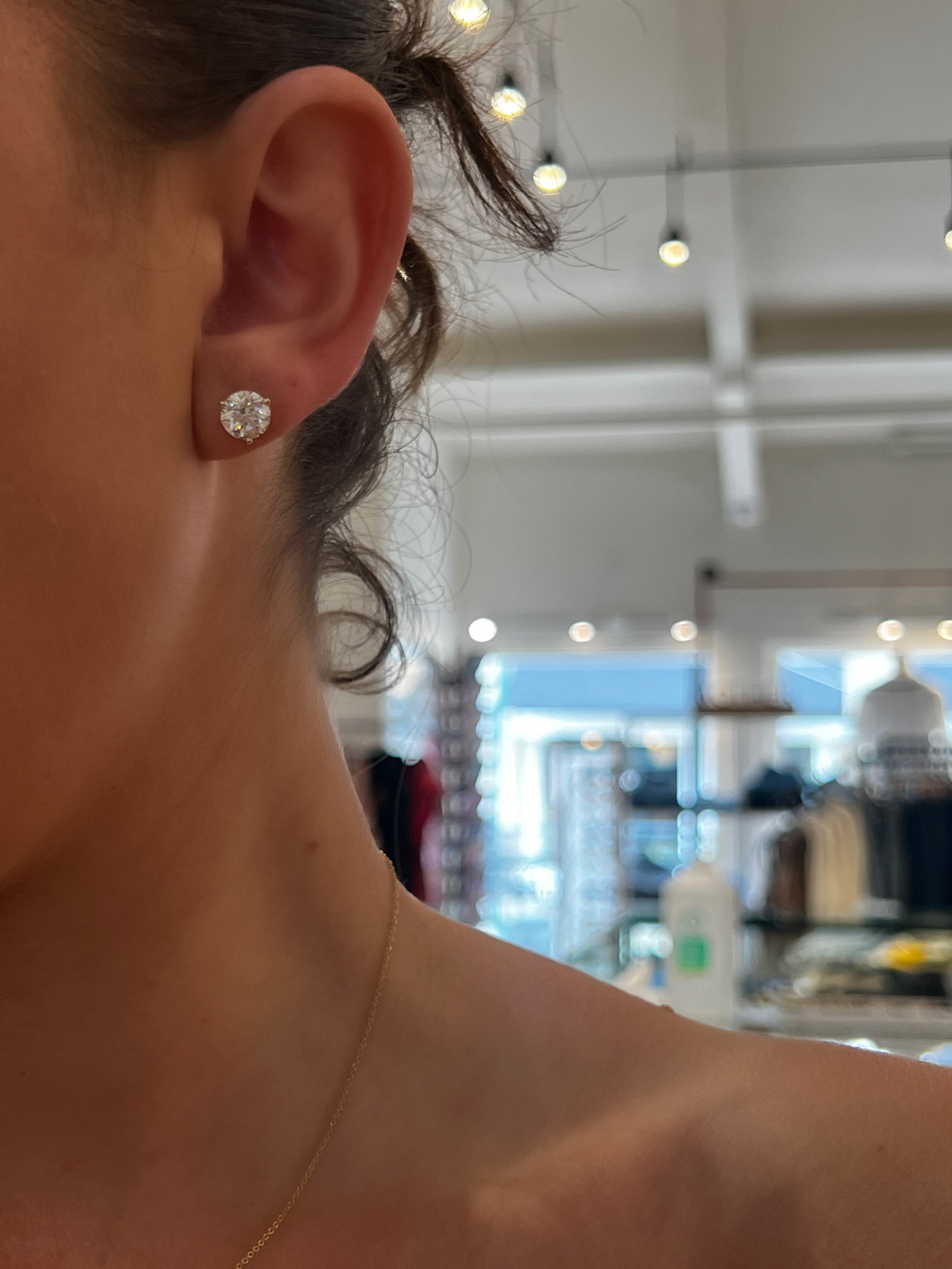 WD1952 14K Gold Lab Grown Diamond Martini Studs