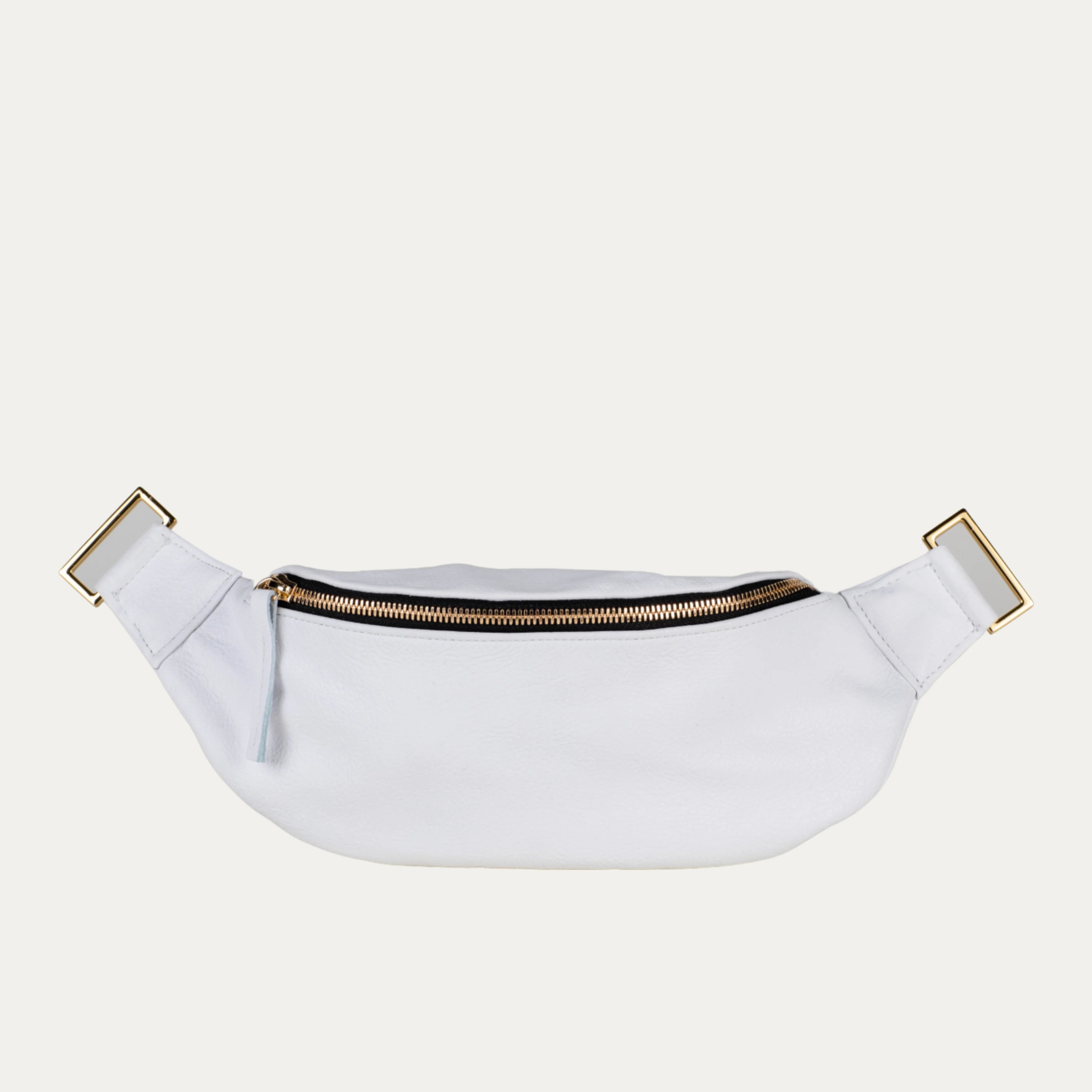 WHT/GH/FP Fanny Pack+ Crossbody Bag | White + Gold Hardware  White/Gold Hardware Bag