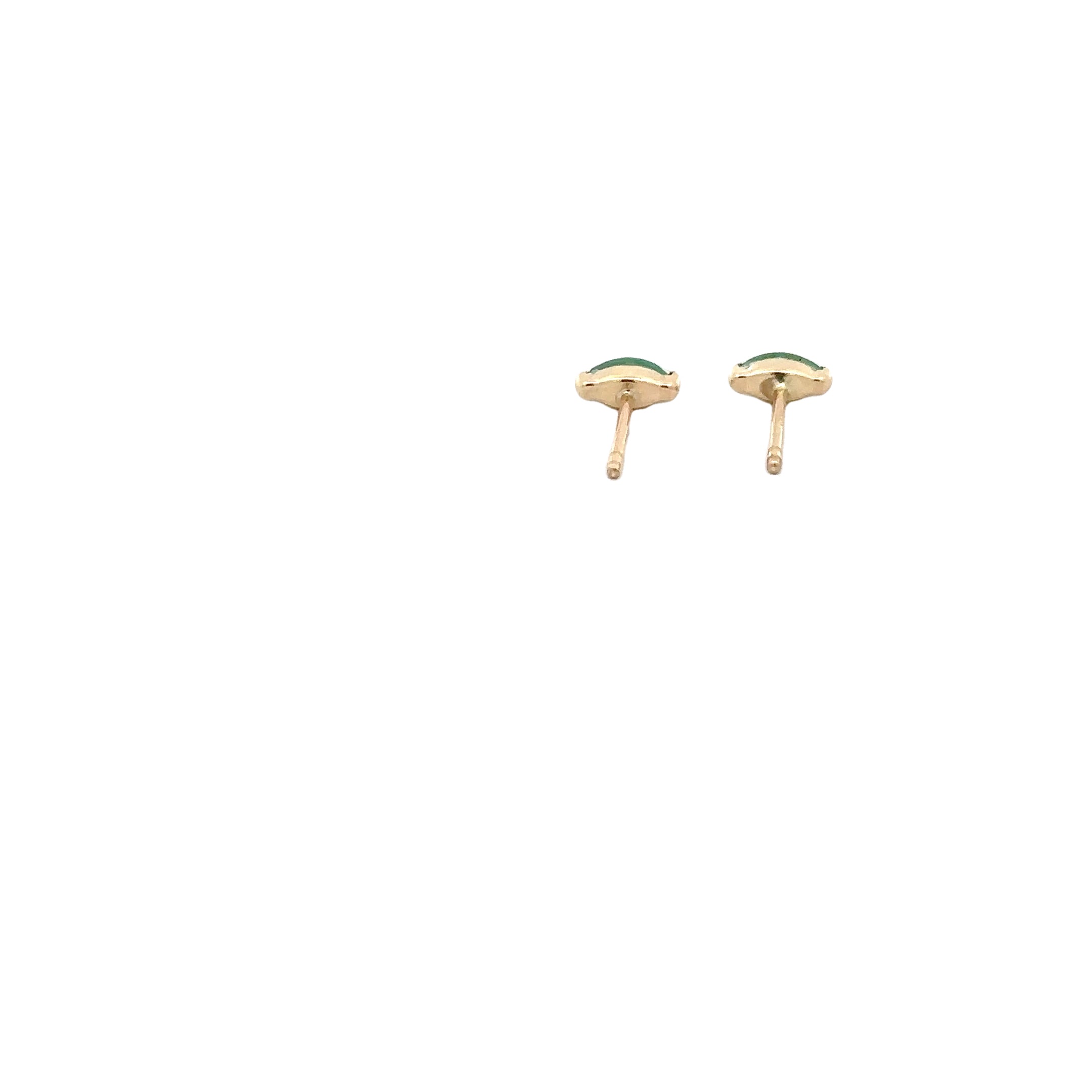 WD1774 14kt gold Emerald Marquise Stud Earrings
