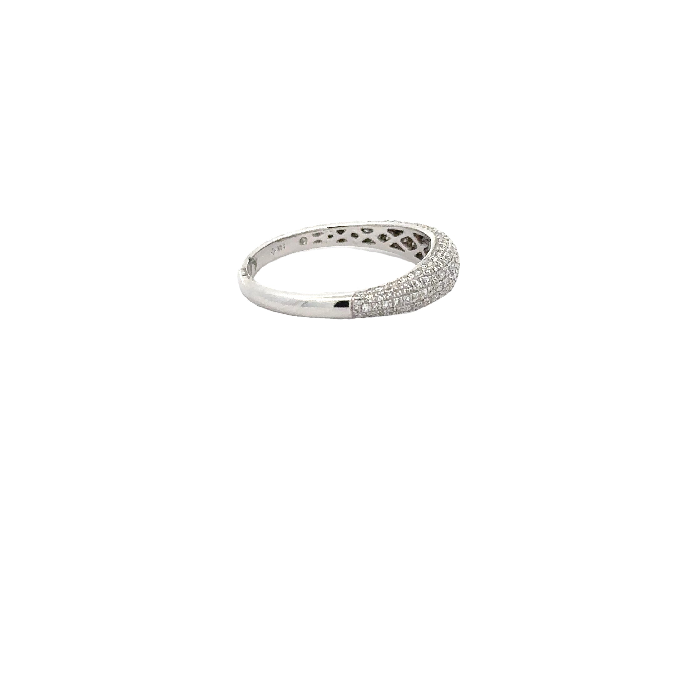 WD1777 14kt Gold Pave Diamond Ring