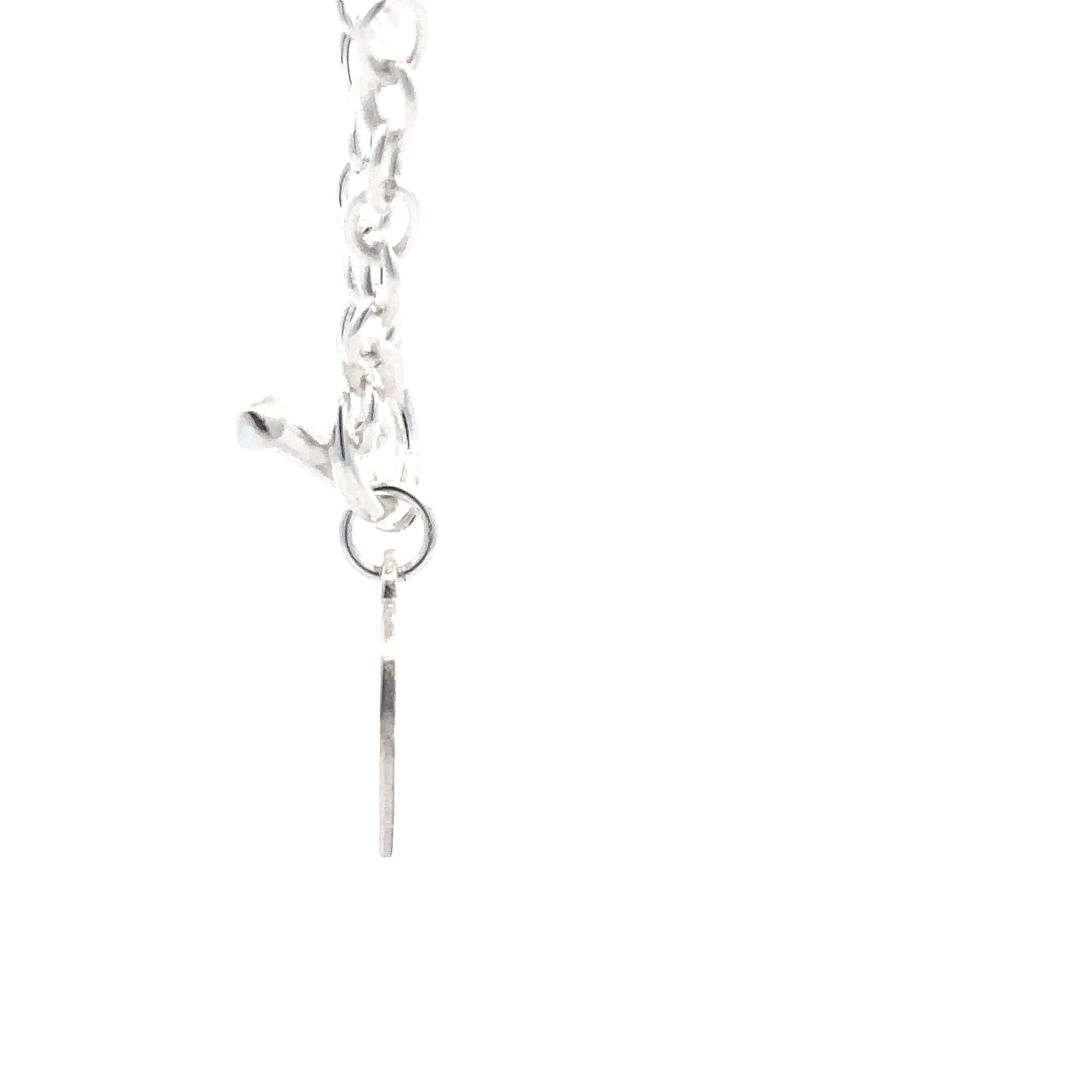 SSICB301-17 Sterling Silver 4.5mm Oval Link Necklace with Engraveable Heart