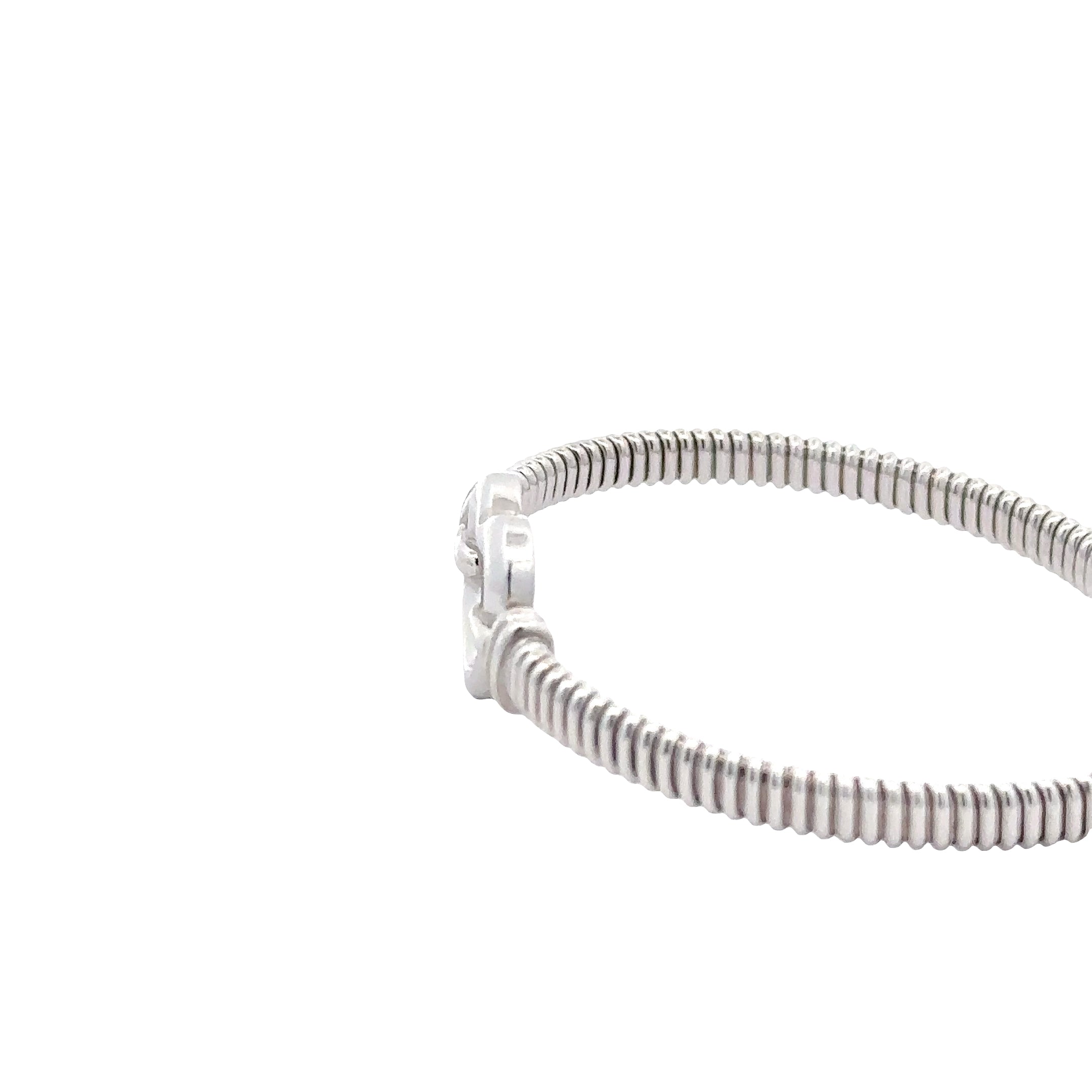 SSGAS107H Sterling Silver Cuff Bracelet with Heart Detail