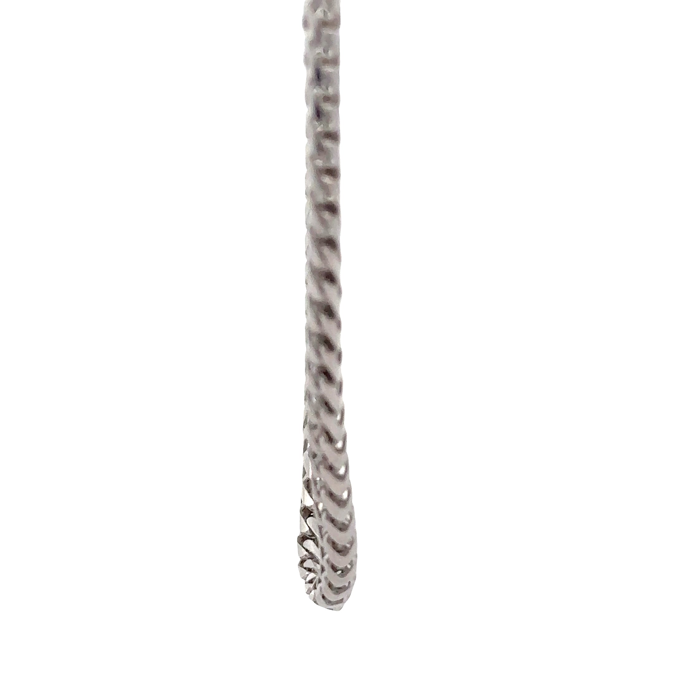 FRN300RH Italian Sterling Silver Rhodium 3MM Franco Chain