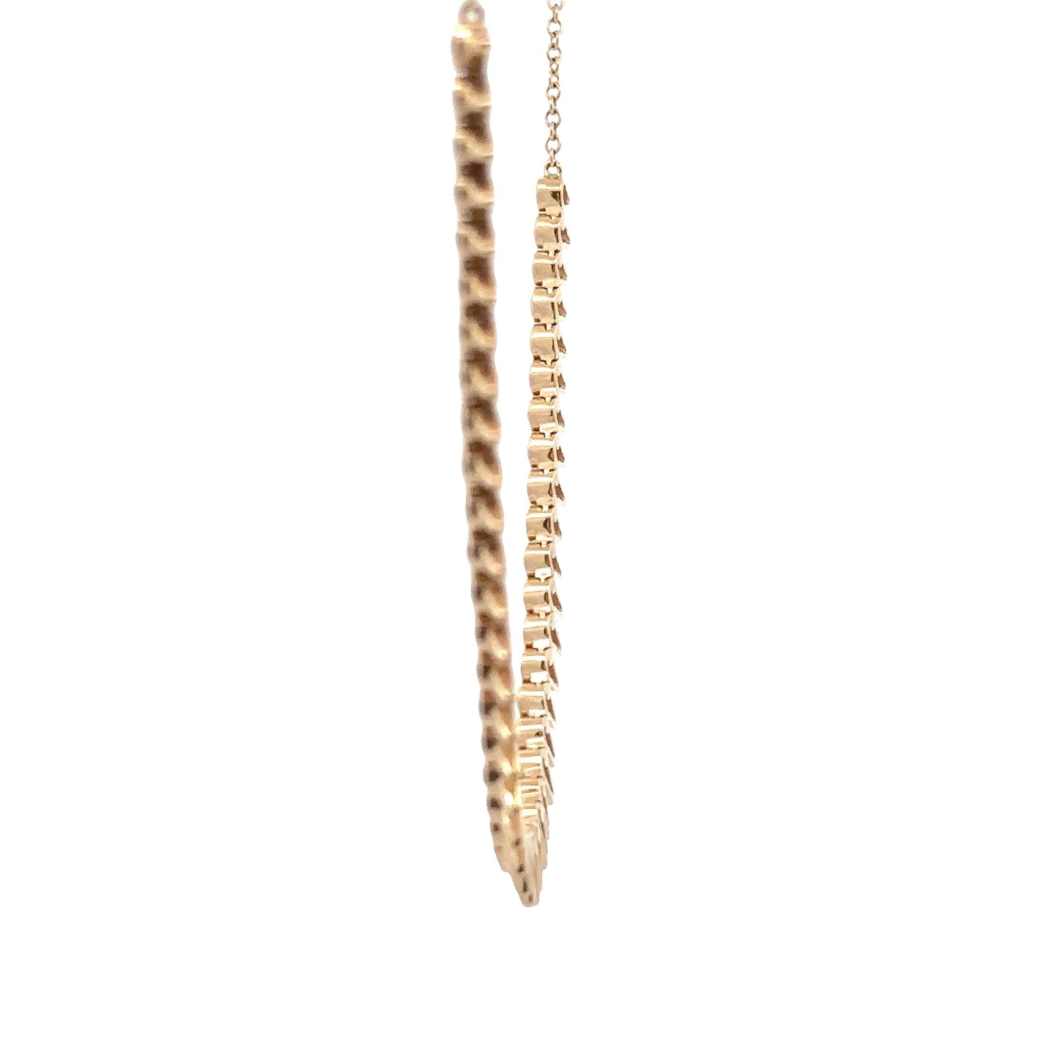 WD1905 14kt Gold Spiked Diamond Necklace