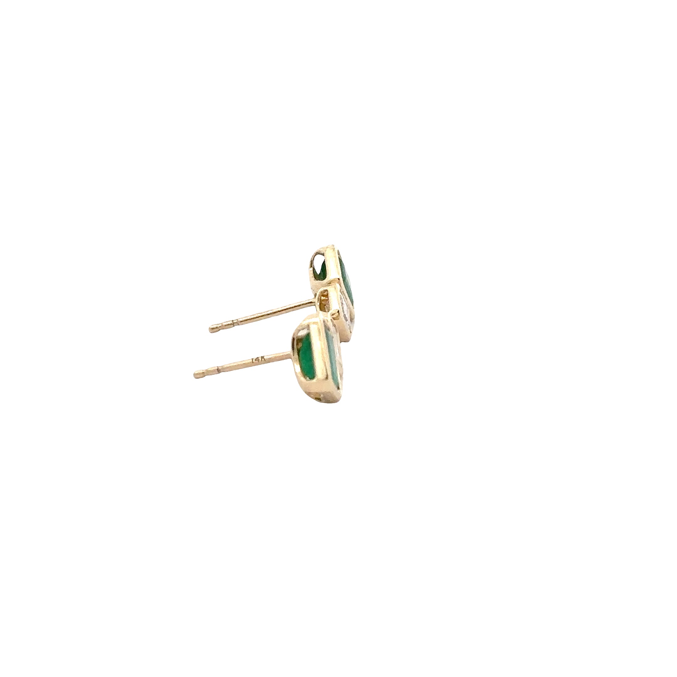 WD1911 Emerald and Diamond Stud Earring