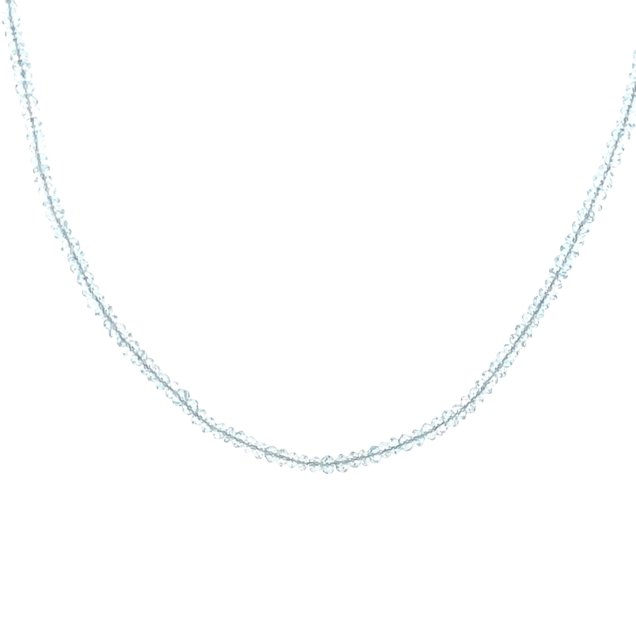 WD1926 Faceted  Blue Topaz Necklace — 14K Yellow Gold