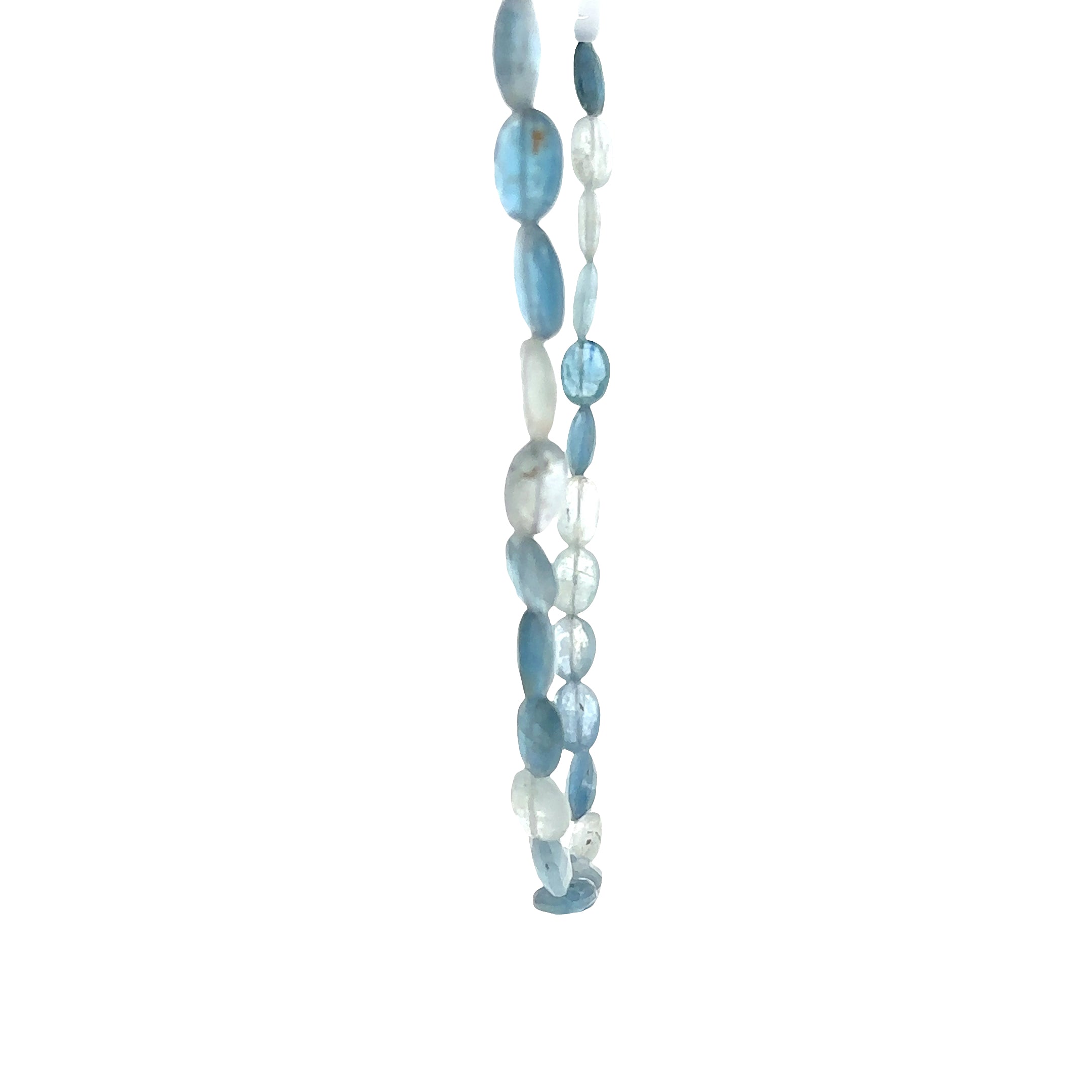WD1934 Aqua Beaded Necklace — 14K Yellow Gold