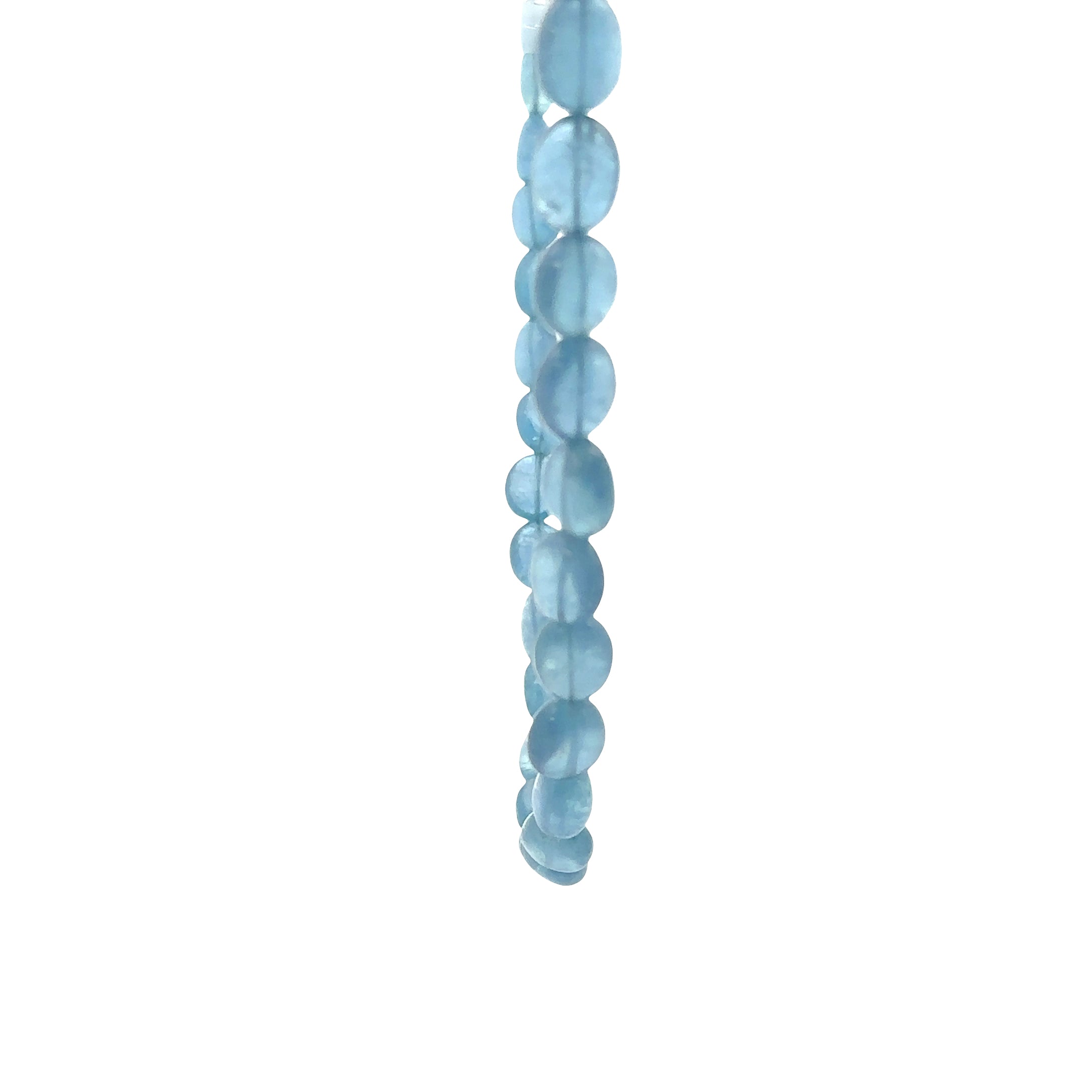 WD1933 Aqua Beaded Necklace — 14K Yellow Gold