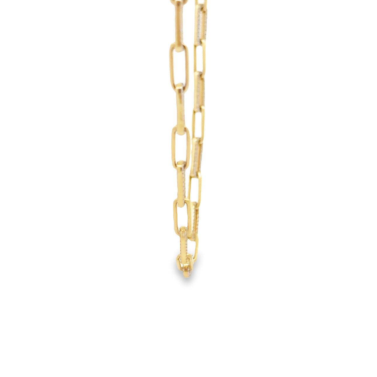 WD1067 14kt Gold diamond Link Necklace