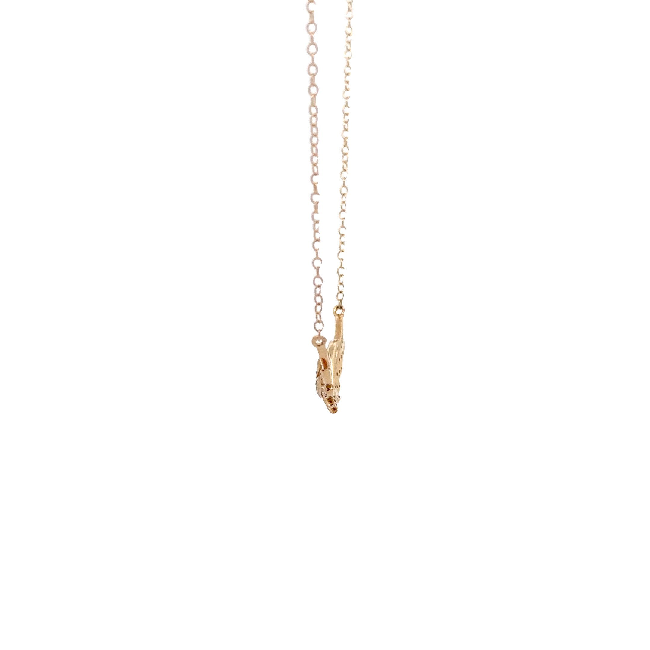 WD1246 14kt Gold Diamond Wings Necklace