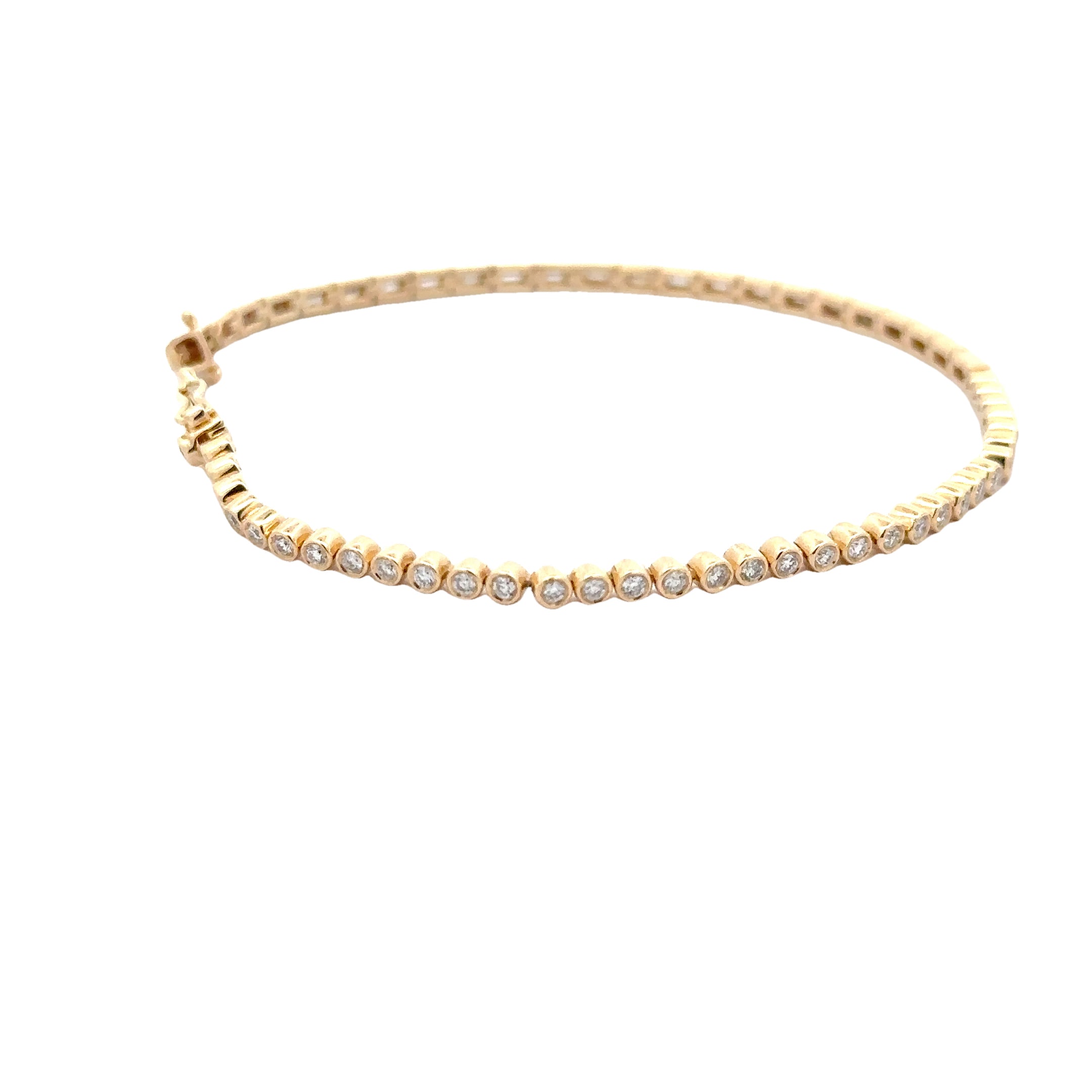 WD1281 14kt Gold Emerald and Round Cut Diamond Bracelet