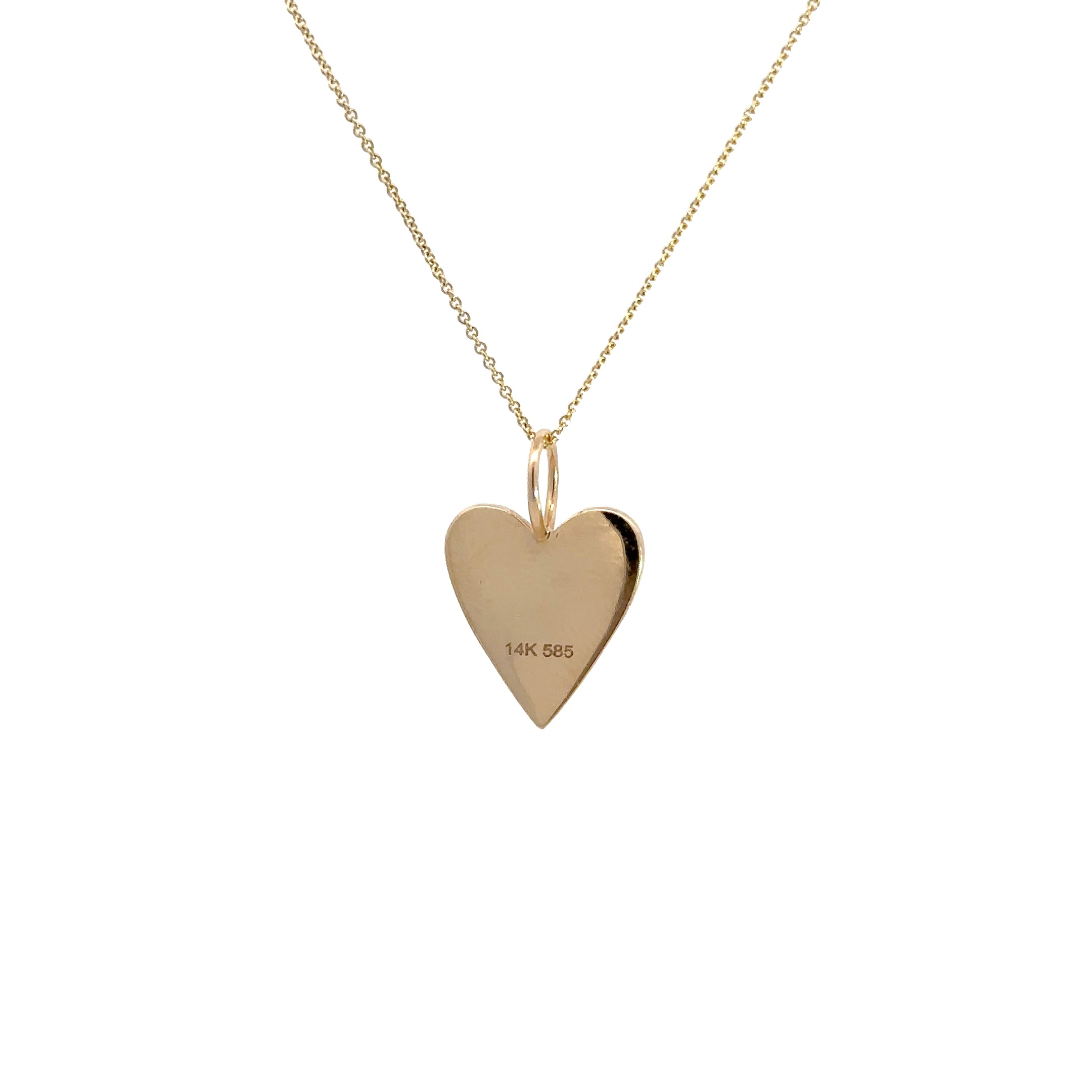 WD1289 14kt Gold Pave Diamond Heart Pendant