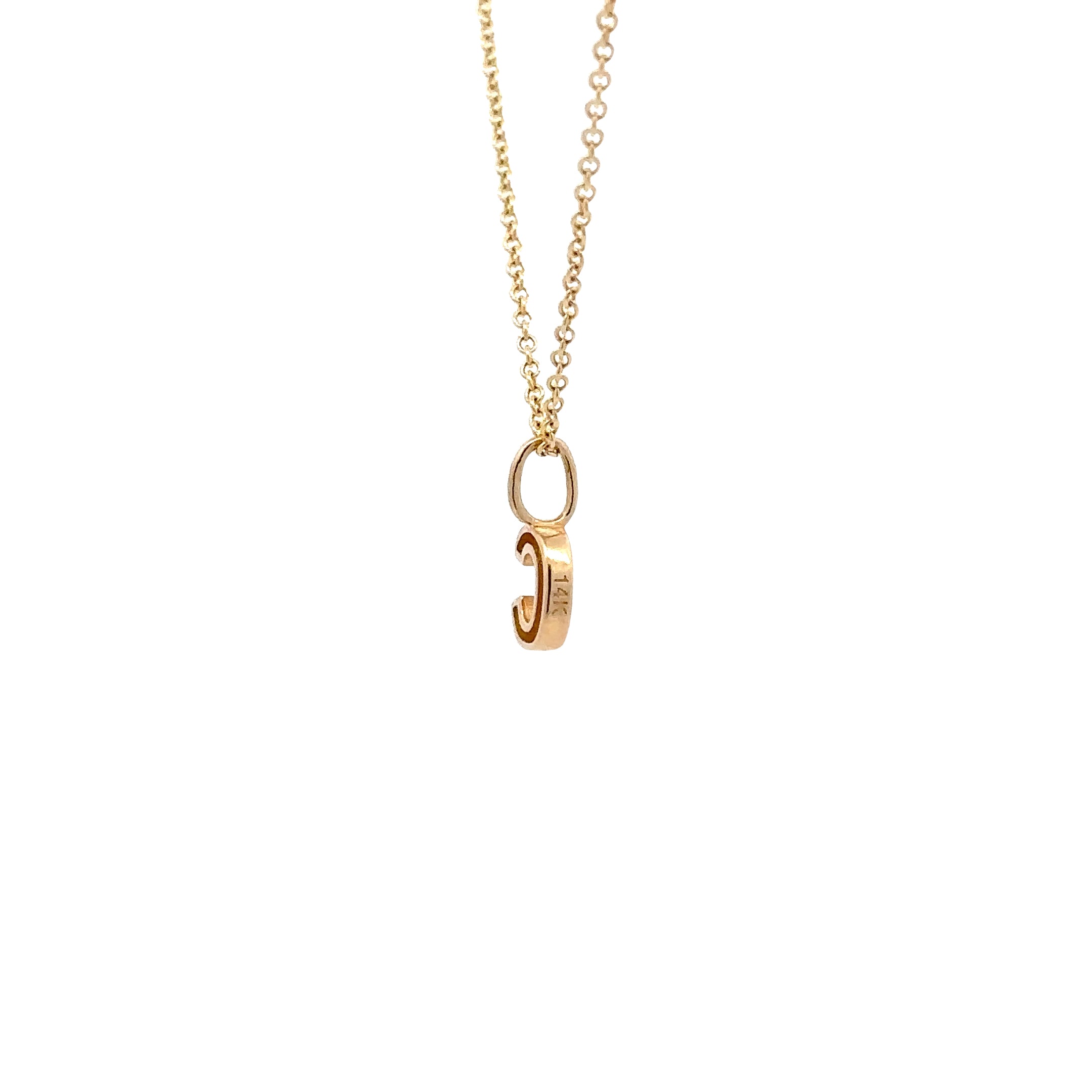 WD1306 14kt Yellow Gold Uppercase A-Z Letter Pendants