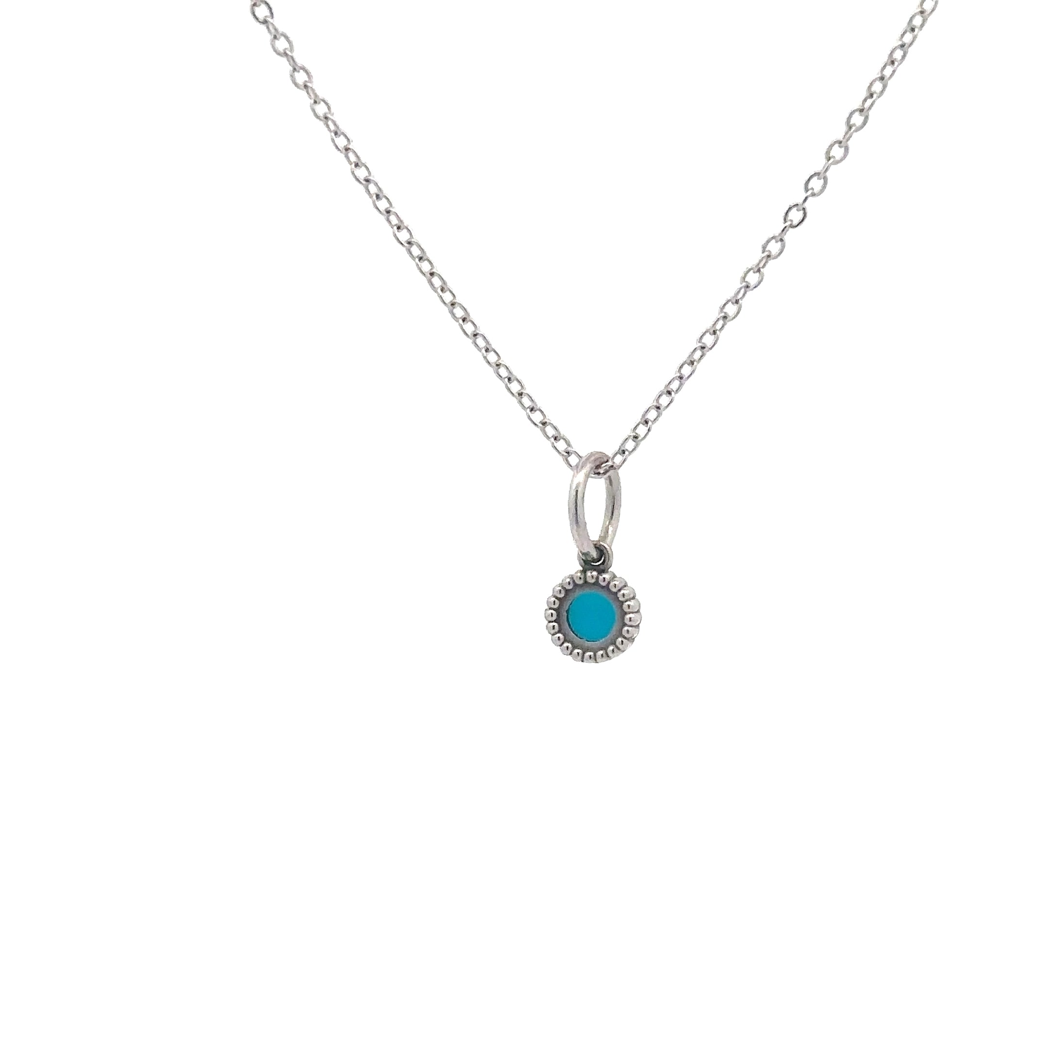 WD136 Turquoise December Birthstone - 14kt Turquoise Pebble charm
