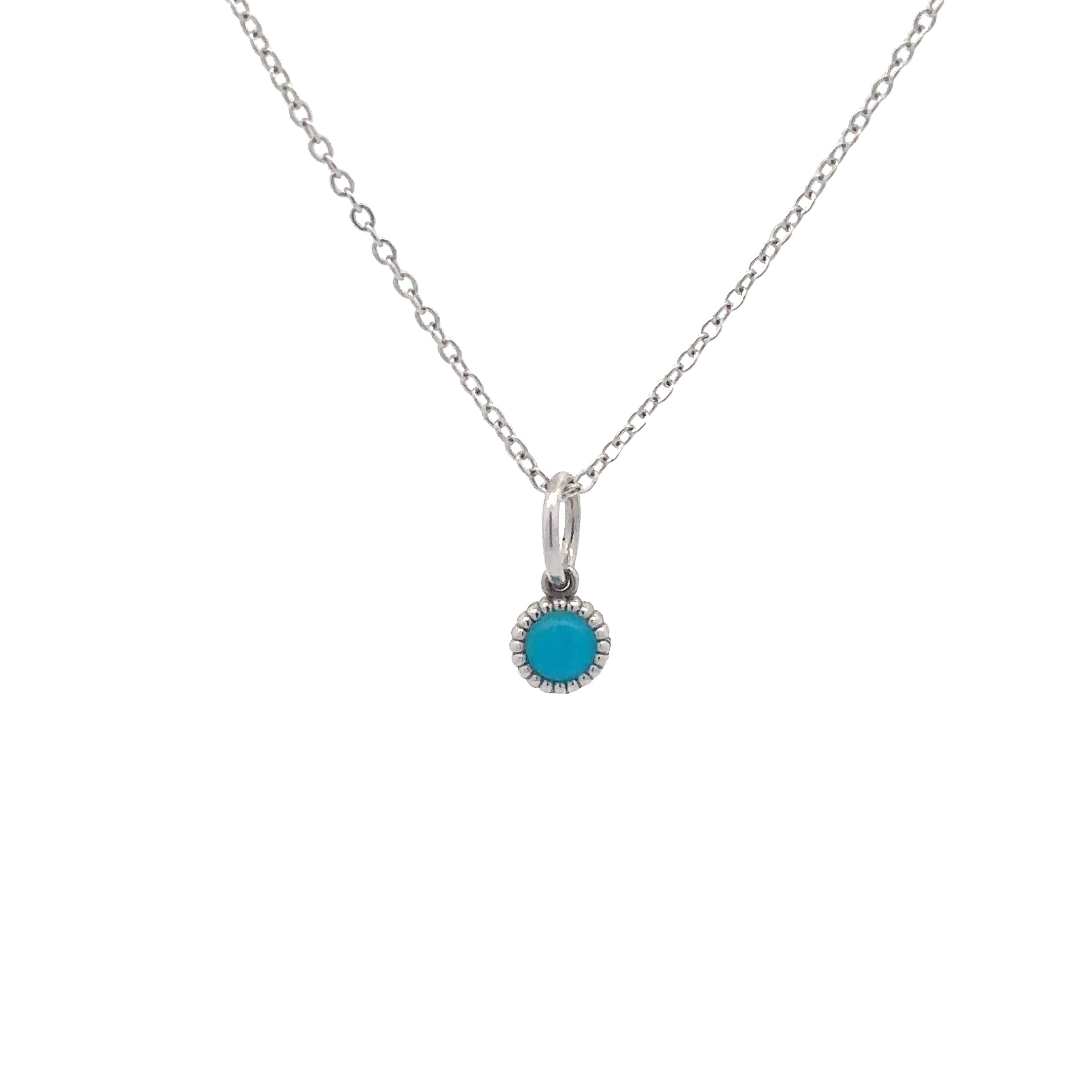 WD136 Turquoise December Birthstone - 14kt Turquoise Pebble charm