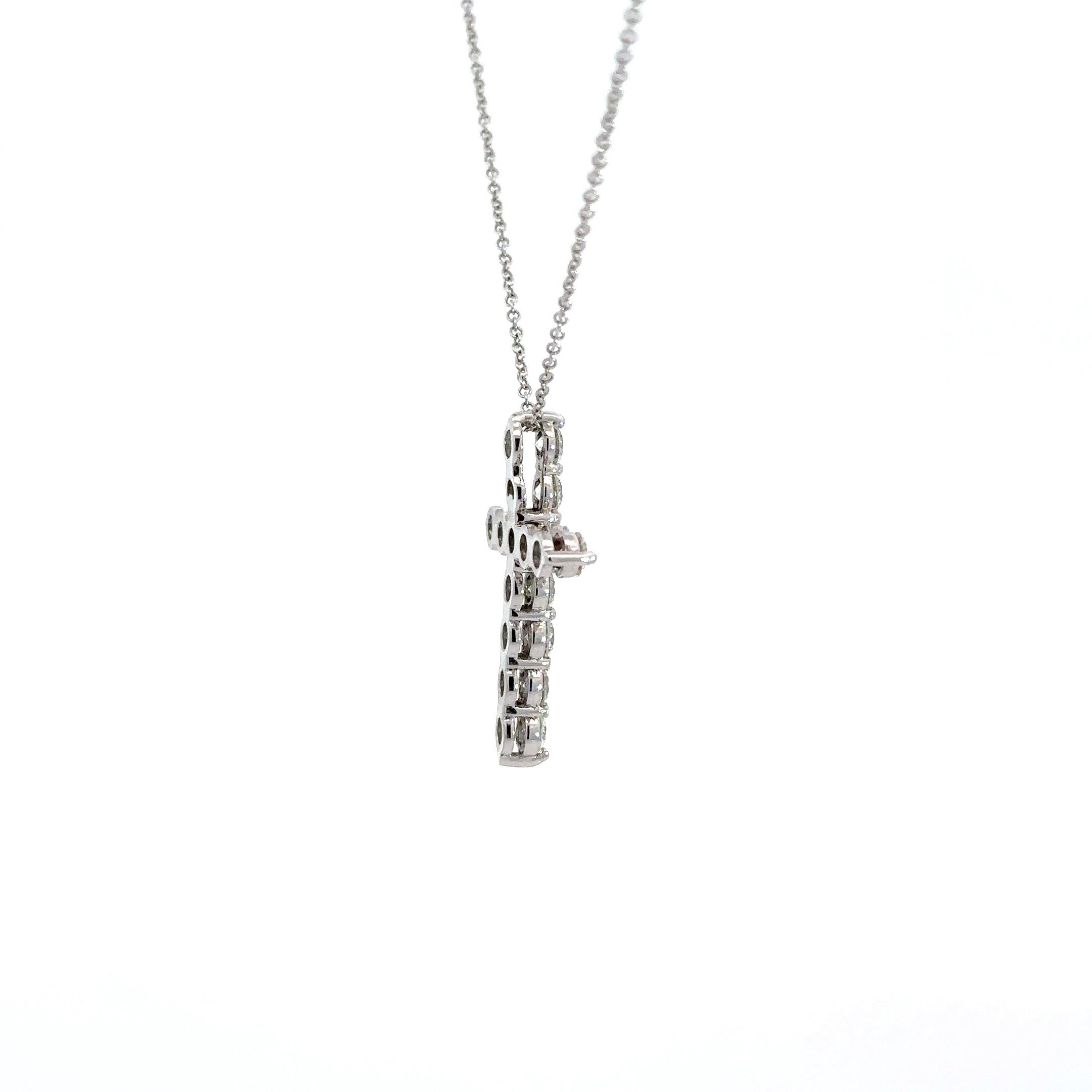 WD990 14kt Diamond Cross Necklace