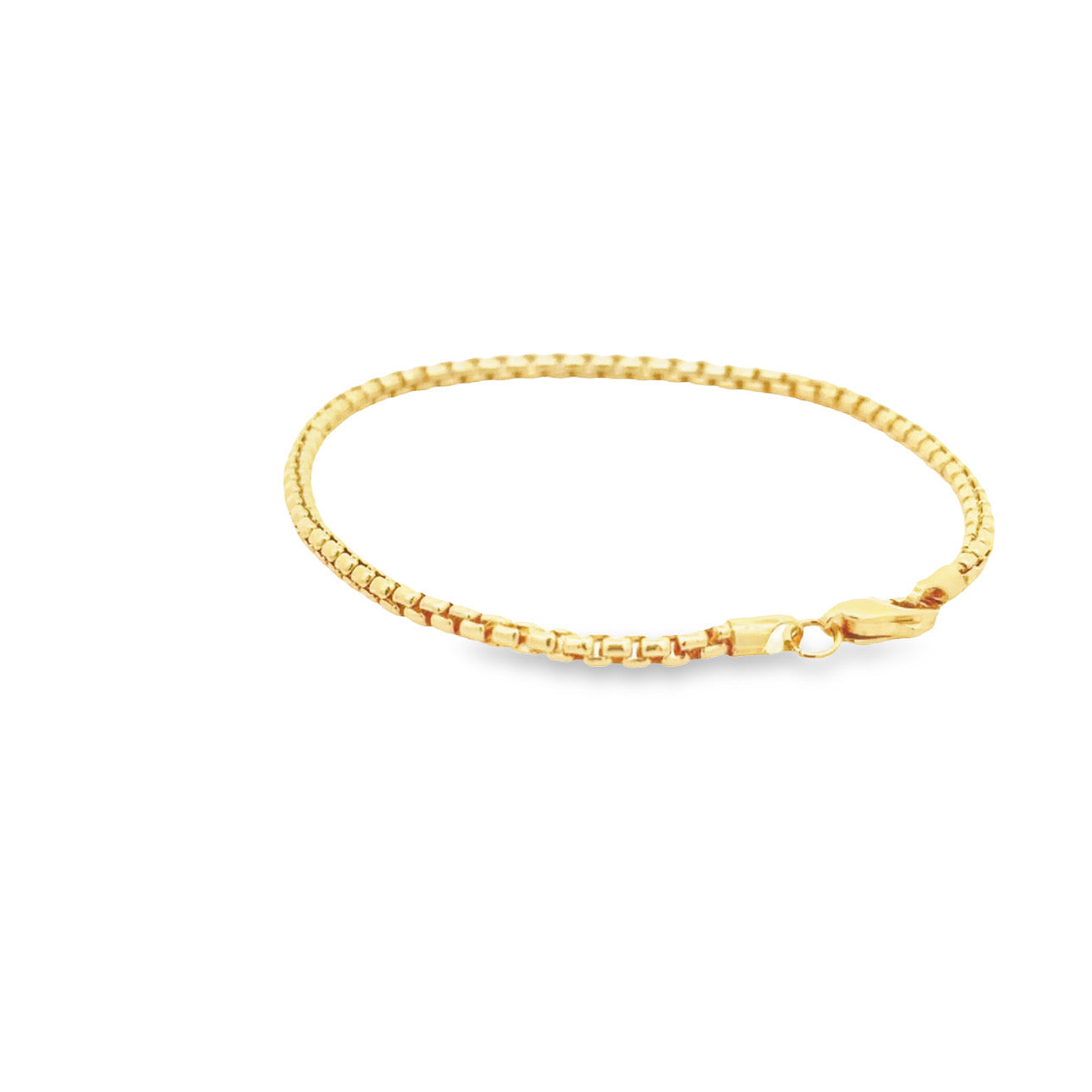 WD1143 14kt gold box chain bracelet