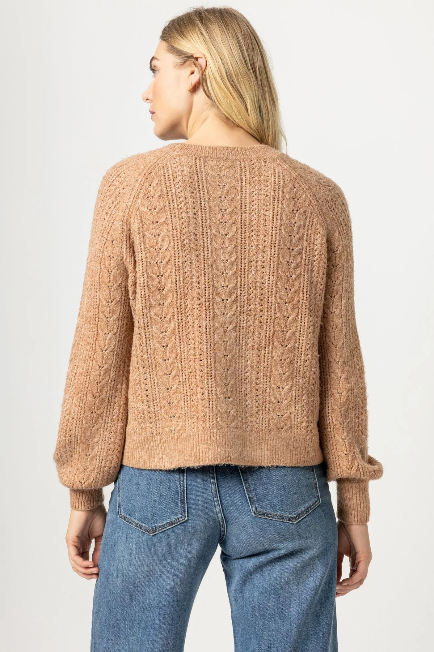 PA2347t Lilla P Novelty Stitch Pullover Sweater