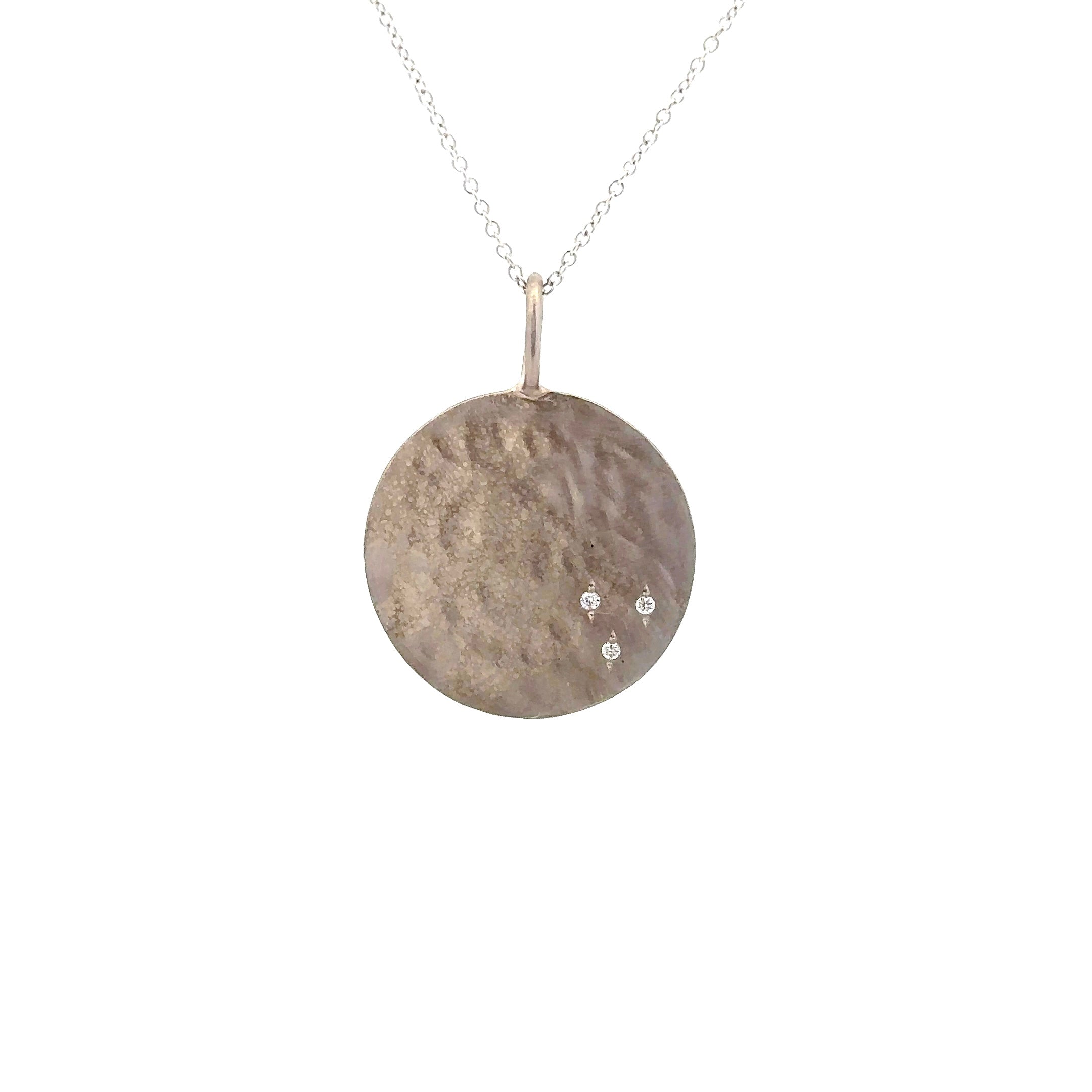 WD639 Coin with Diamonds Pendant