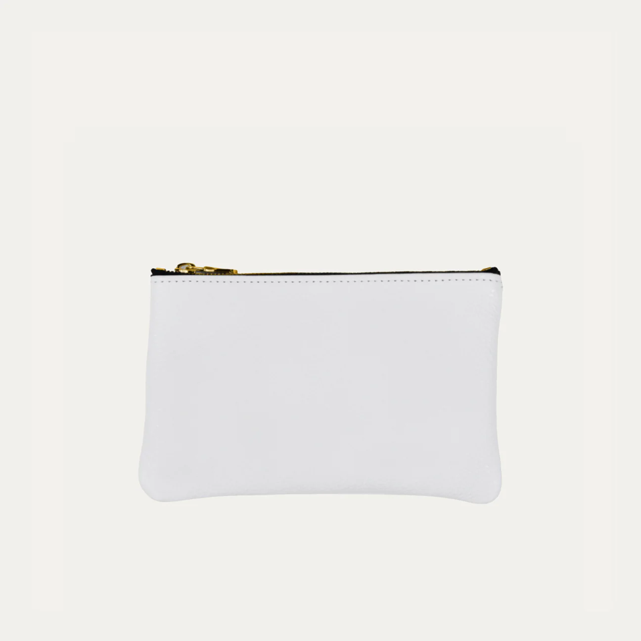 WHT/GH/PPO Pauly Pouch Organizer | White Leather + Gold Hardware