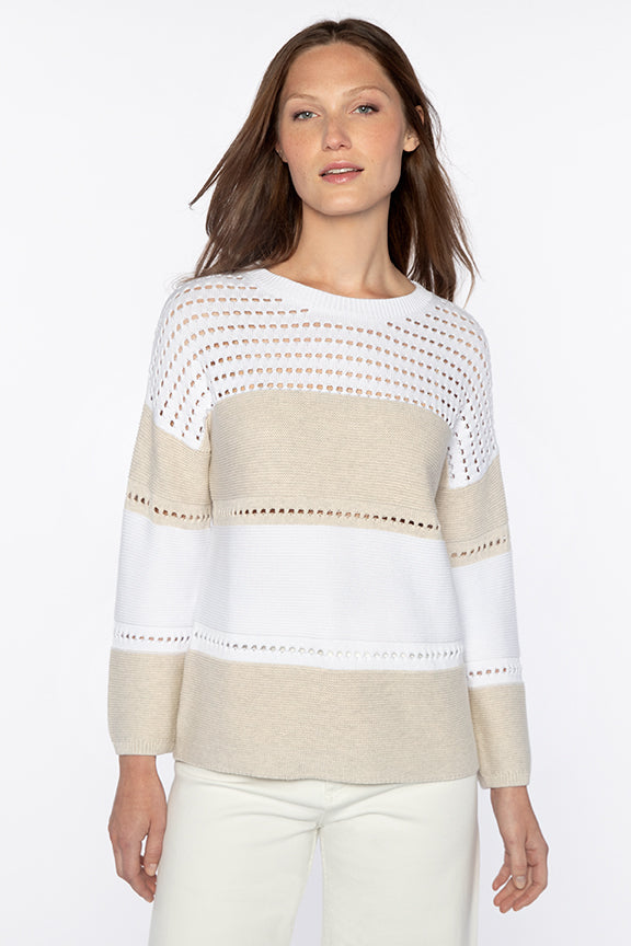 LSSG4-159wc Kinross Textured Wide Stripe Pullover