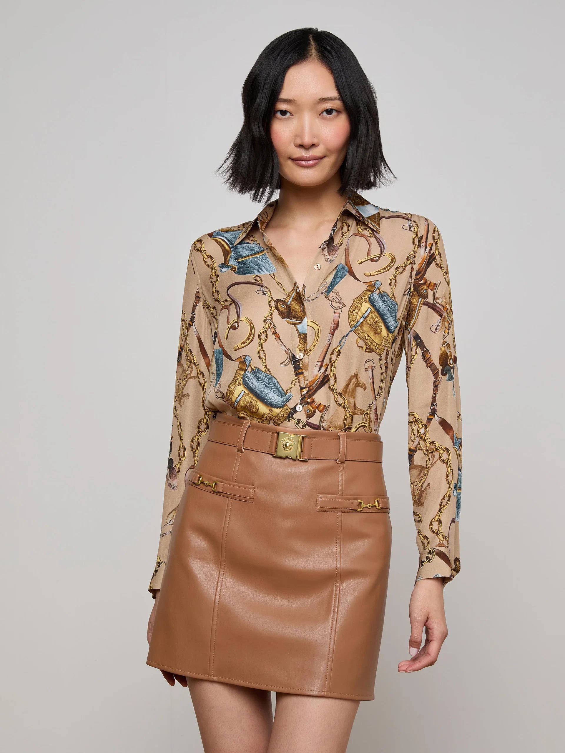 4254EEAdcmes L'AGENCE Nina L/S Blouse