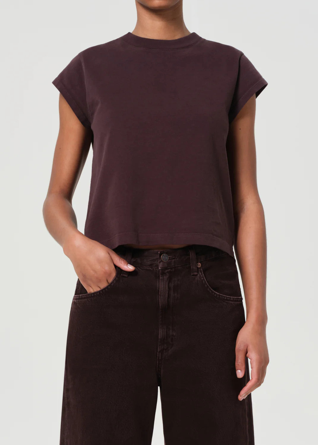 A7207-1521r AGOLDE Bryce Cap Sleeve Tee
