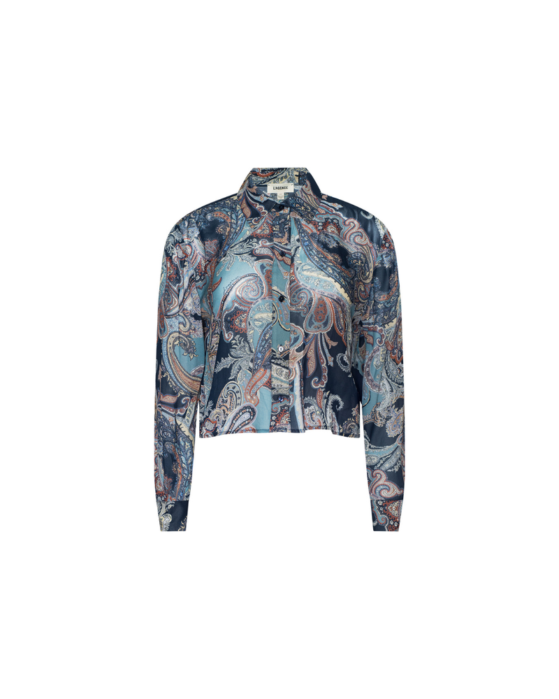 40548umoM L'AGENCE The Cosette Crop hi low shirt