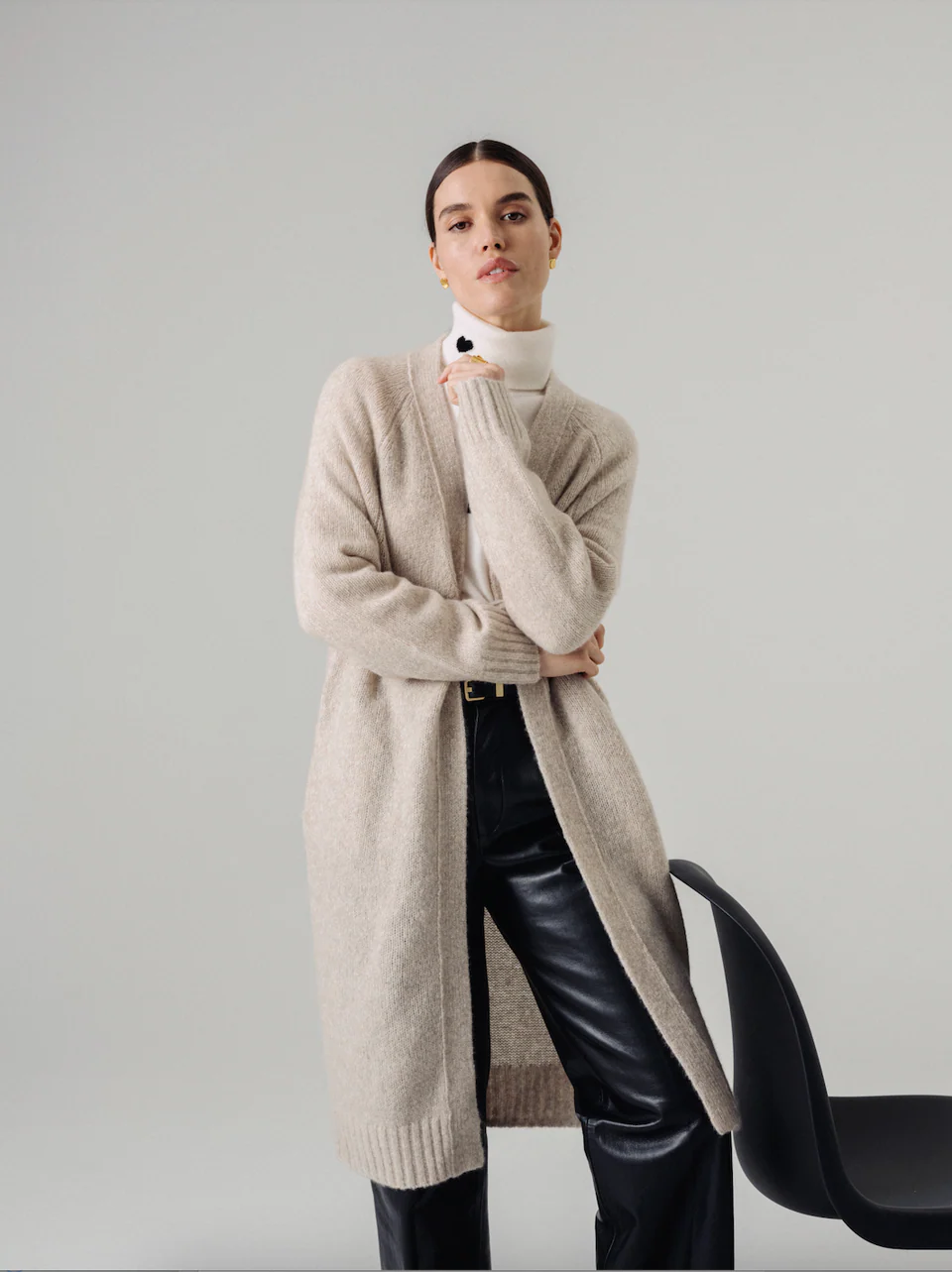 23FHA0232e W.CASHMERE Vivian Open Cardigan