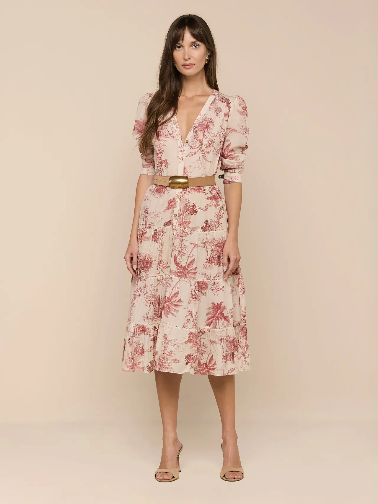 61857vck L'AGENCE Serafine Midi Dress