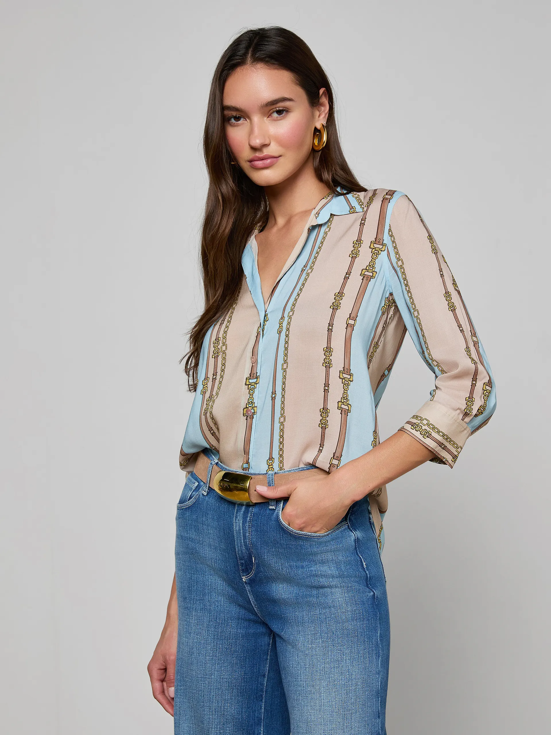 40405BTY-BSPL L'AGENCE Camille Blouse