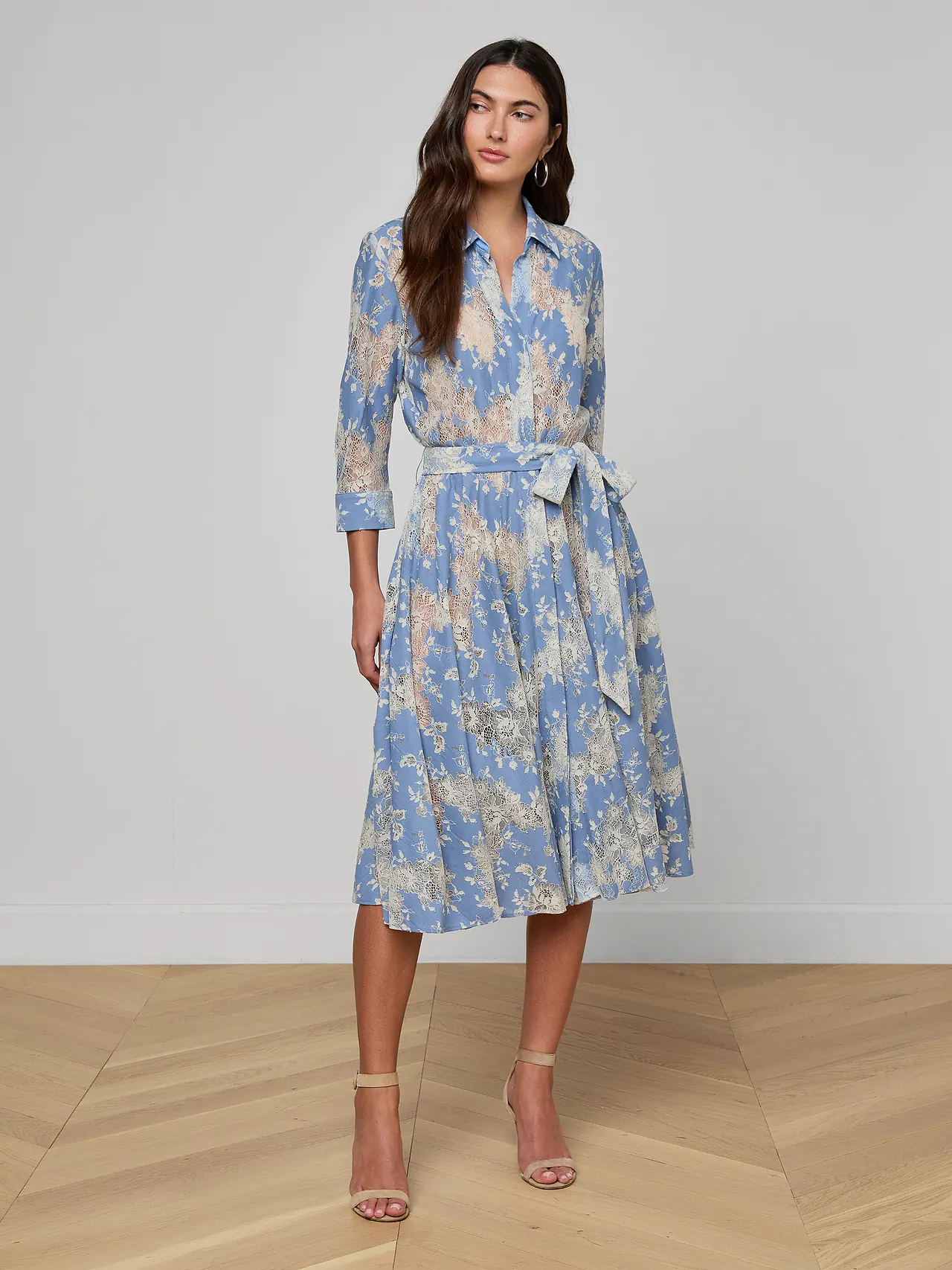 S61689ace L'AGENCE The Ralphie Midi Dress