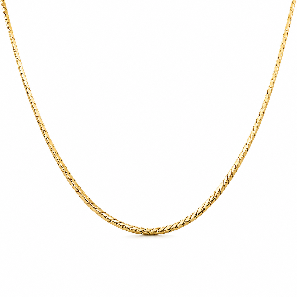 WD1960 14K Yellow Gold Snake Chain Necklace