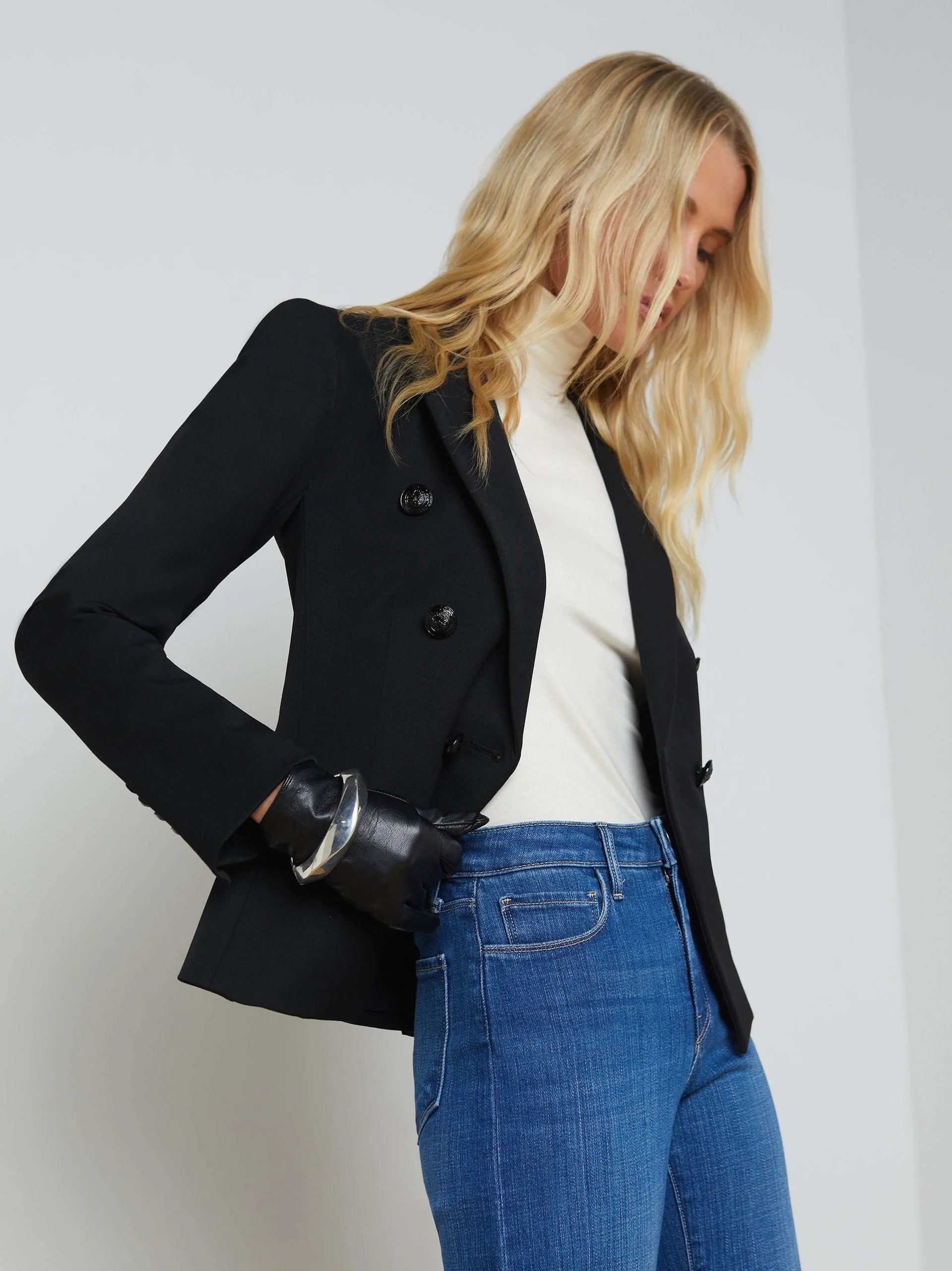 1767NGXb L'AGENCE Marie Slim-Fit Blazer