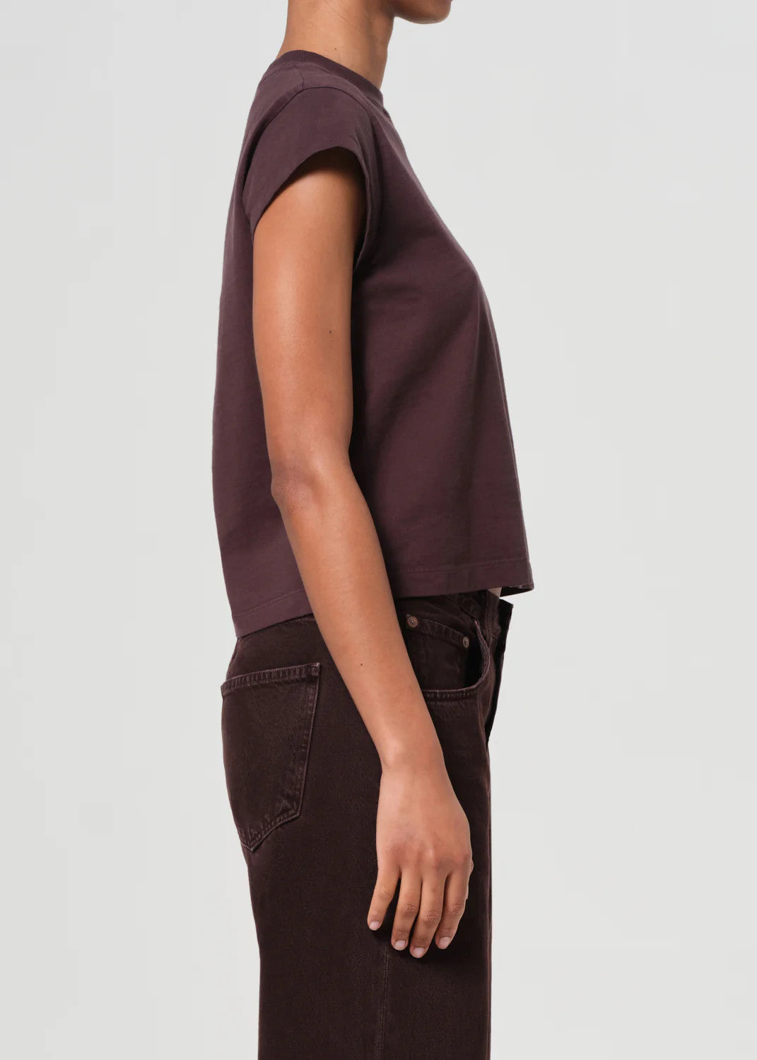 A7207-1521r AGOLDE Bryce Cap Sleeve Tee