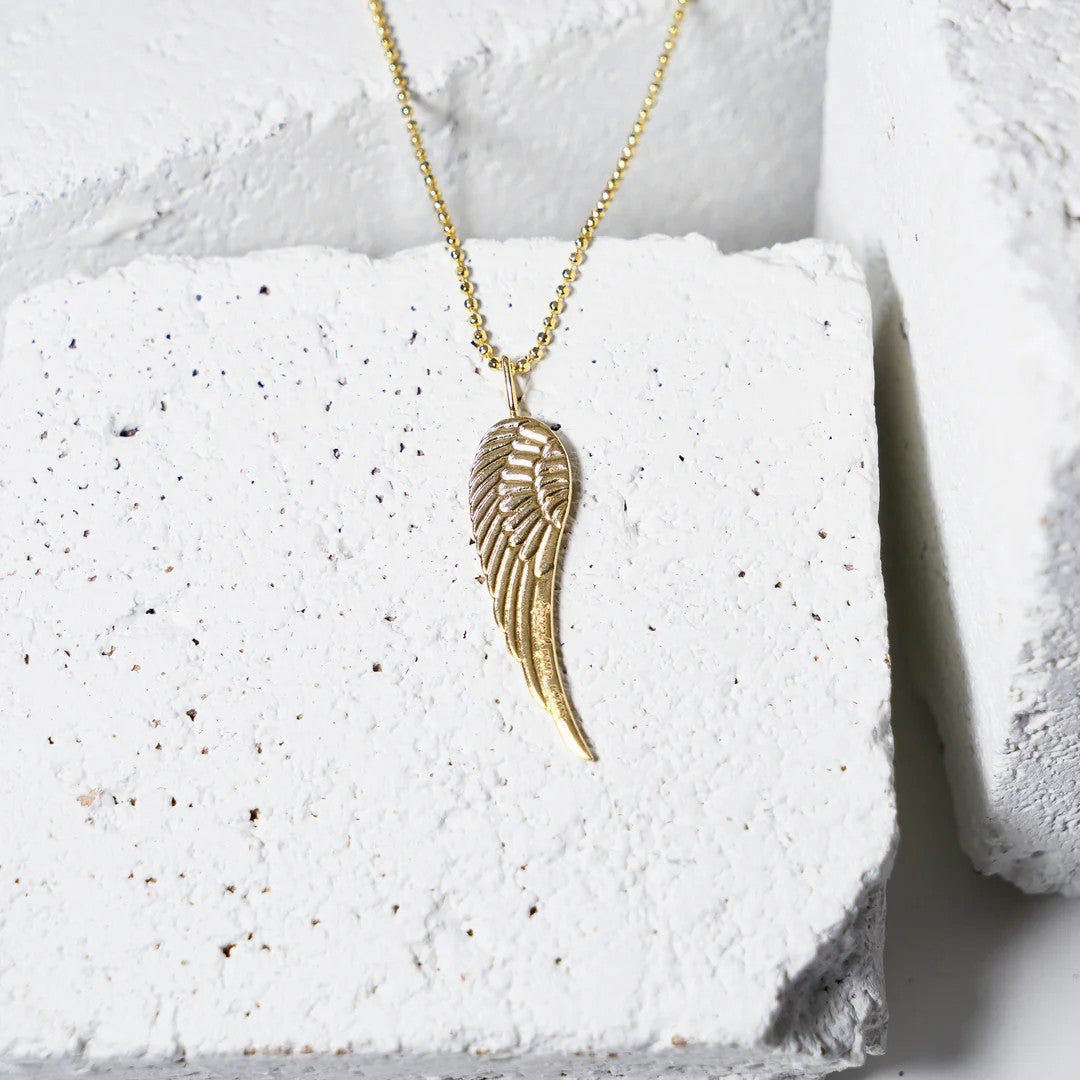 LG113 LOVE Grenades Sterling Silver Base with 14kt plating  Angel Wing