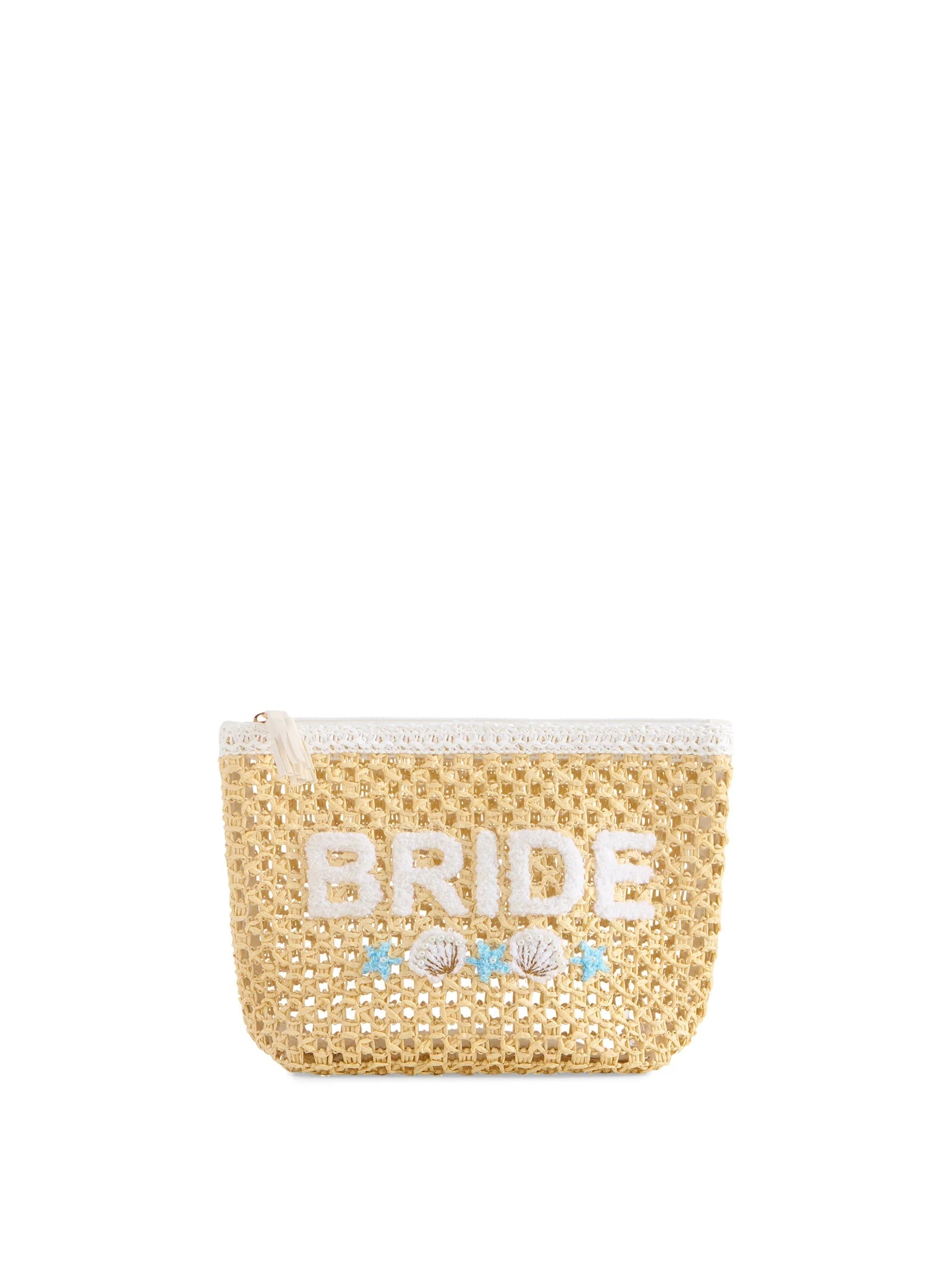 02-02-065na Shiraleah 'Bride' Shell zip pouch