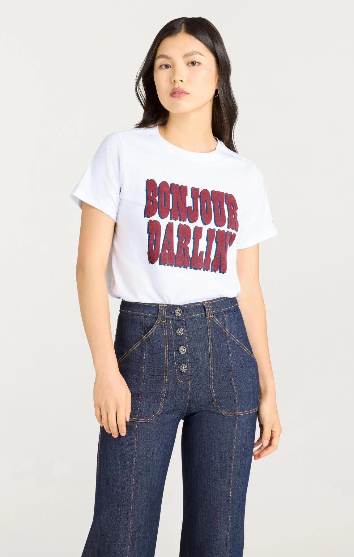 ZT11042392Zwhwi Cinq A Sept Bonjour Darlin Tee