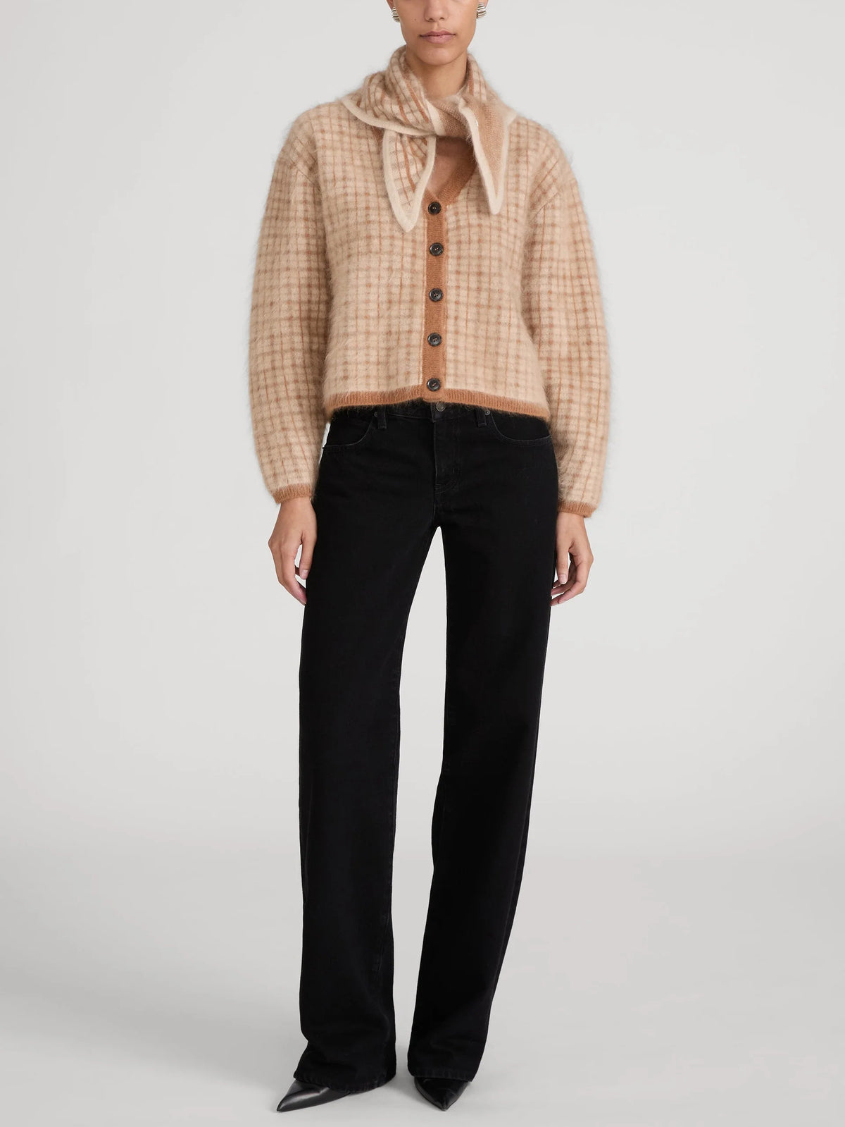 WP27ksw033 FRAME The Brushed Scholar Cardi