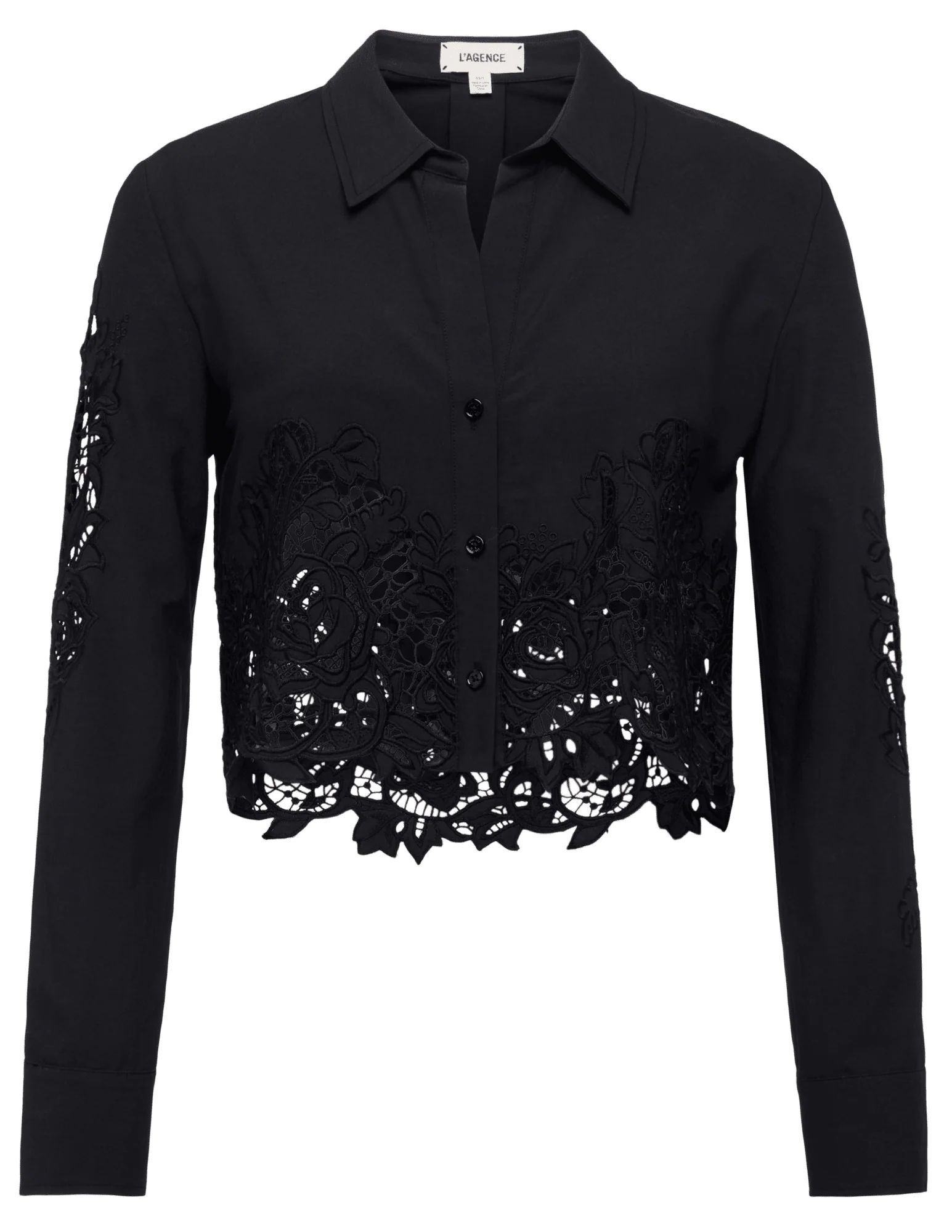 40587REKb L'AGENCE Seychelle Cropped Buttondown