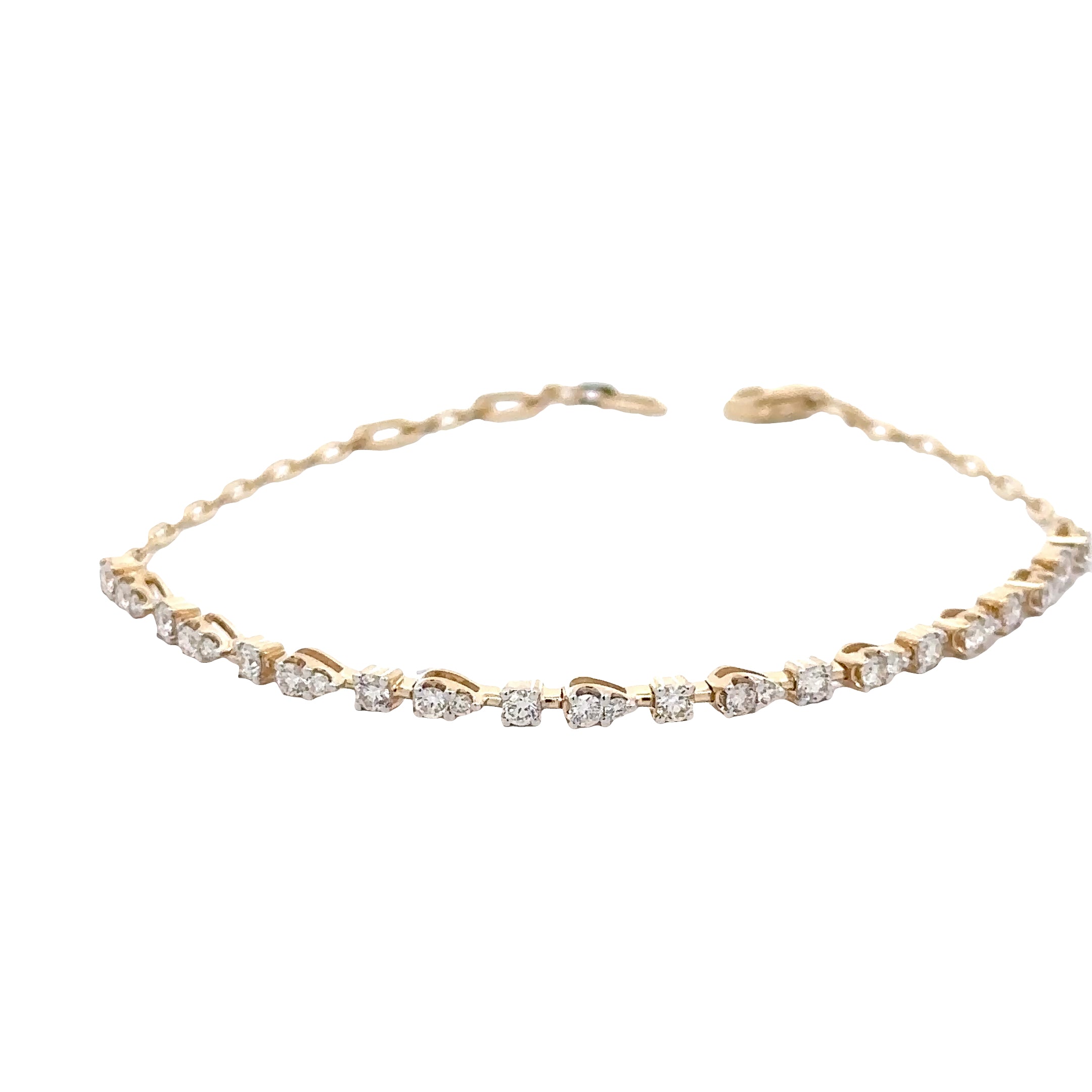 WD1837 14kt Yellow Gold Diamond Bracelet