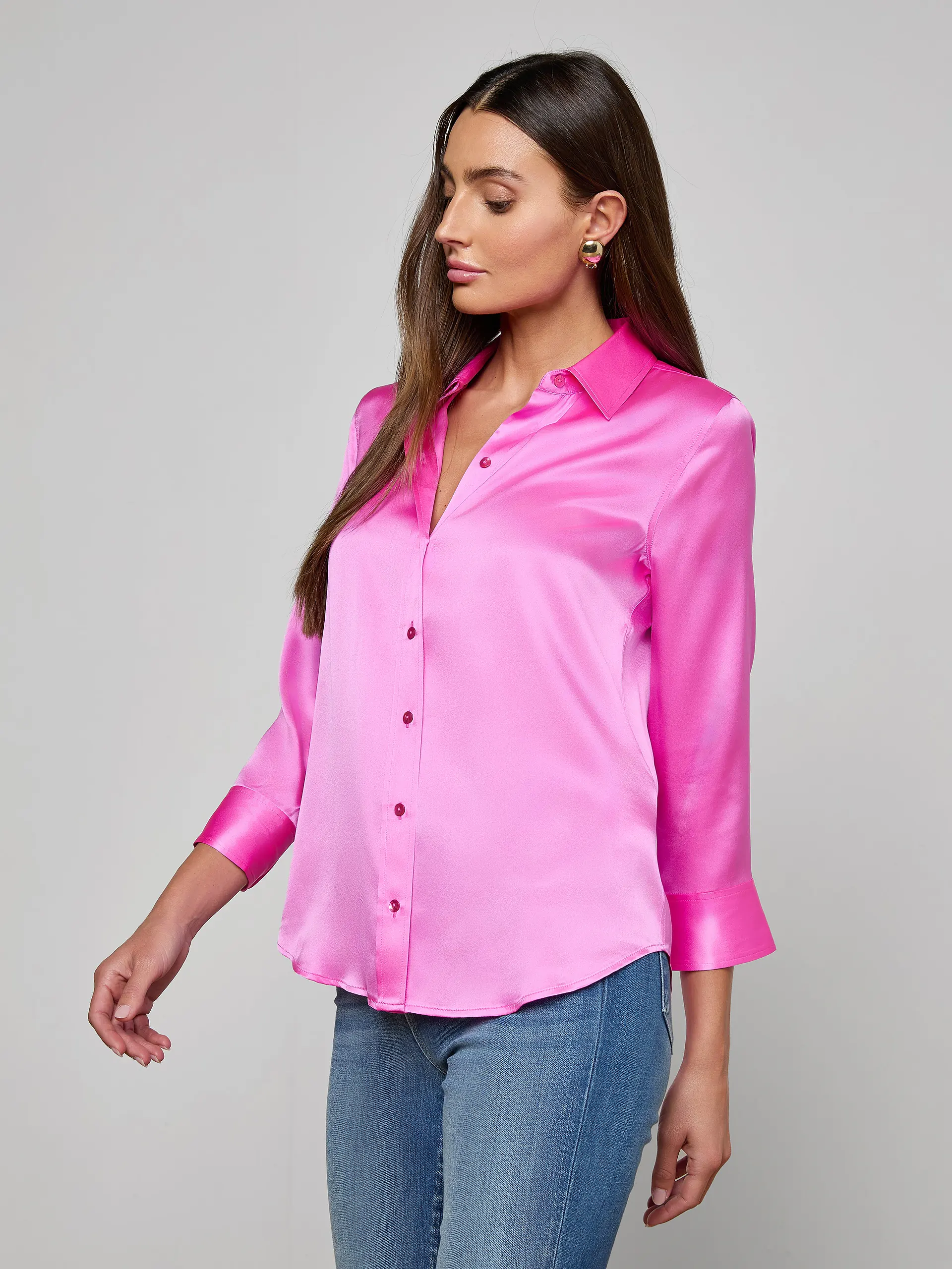 40126CLW-FUCA L'AGENCE Dani Silk Blouse