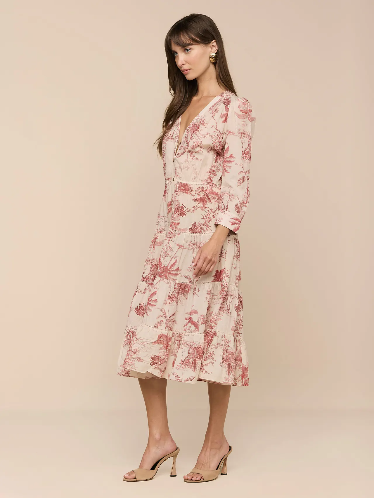 61857vck L'AGENCE Serafine Midi Dress