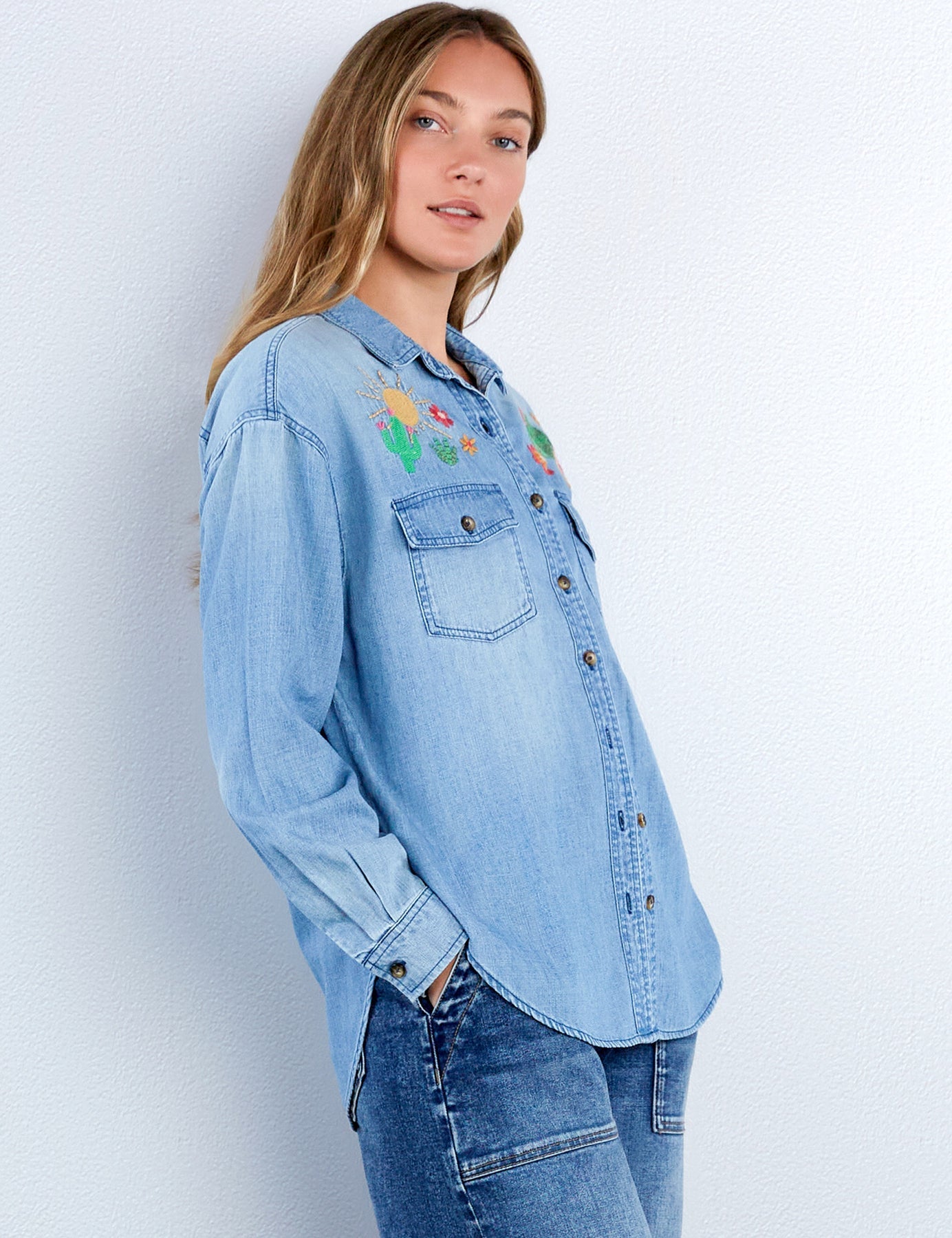 BT6761Td BillyT Wild Cactus Embroidered Shirt