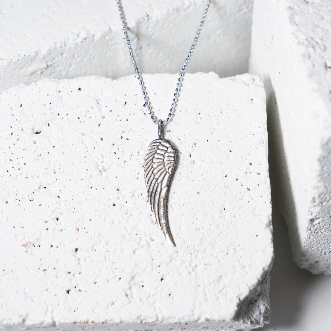 LG113 LOVE Grenades Sterling Silver Base with 14kt plating  Angel Wing