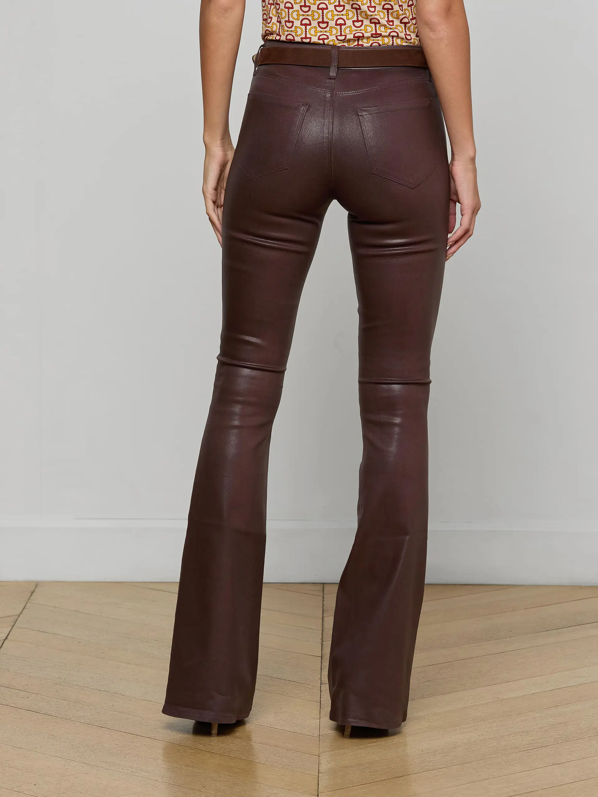 2707PDDC-CHCT L'AGENCE Marty Coated Flare Jean