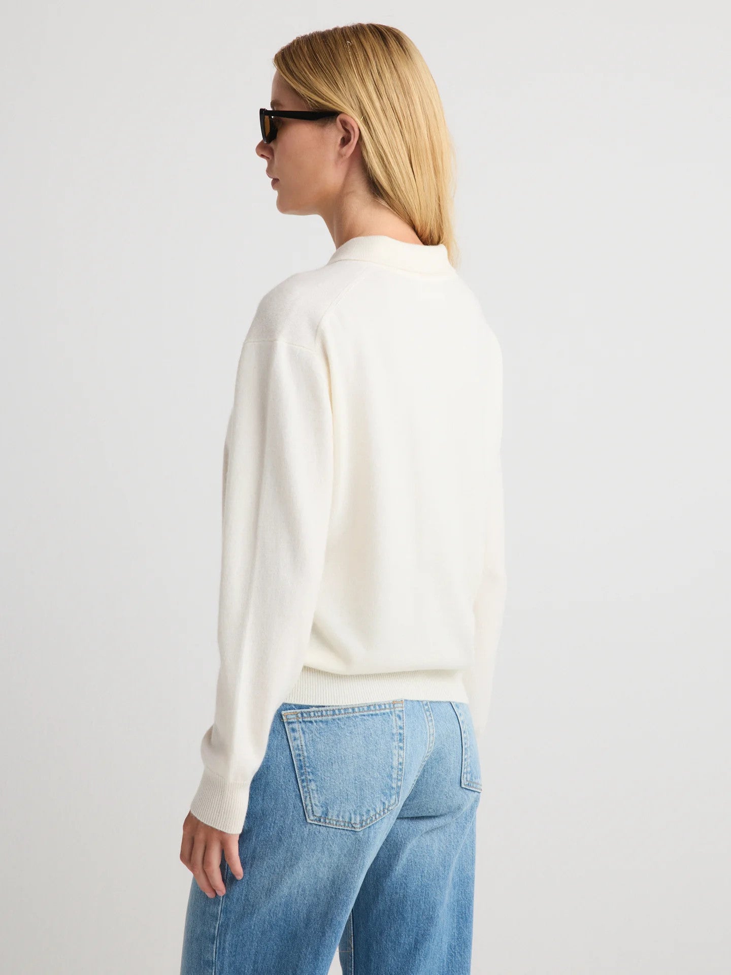 26SS06i W.CASHMERE Piper Cashmere Polo Sweater