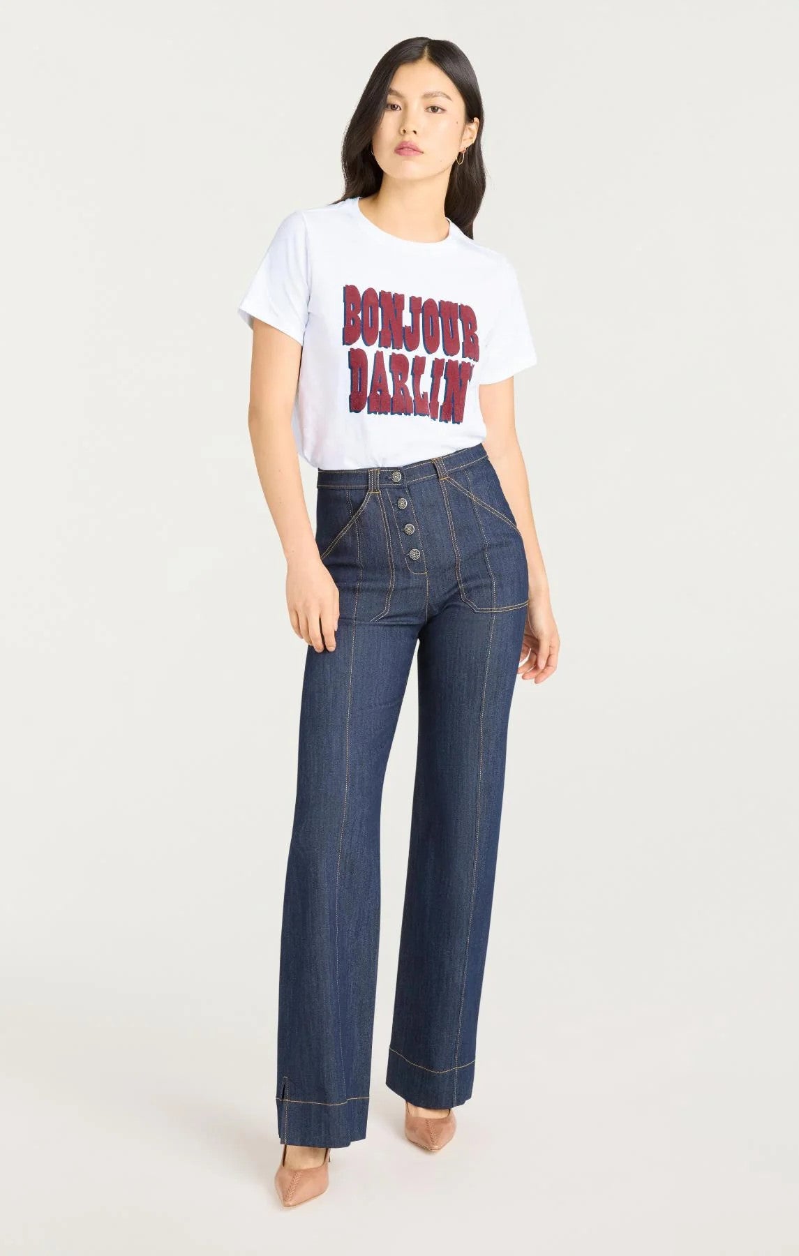 ZT11042392Zwhwi Cinq A Sept Bonjour Darlin Tee